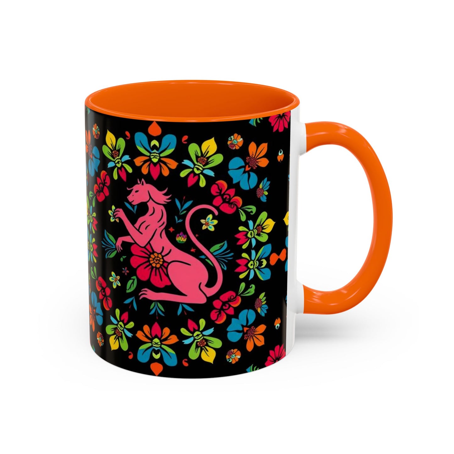Accent Coffee Mug, Zodiac. Virgo, Flower Pattern, (11, 15oz)