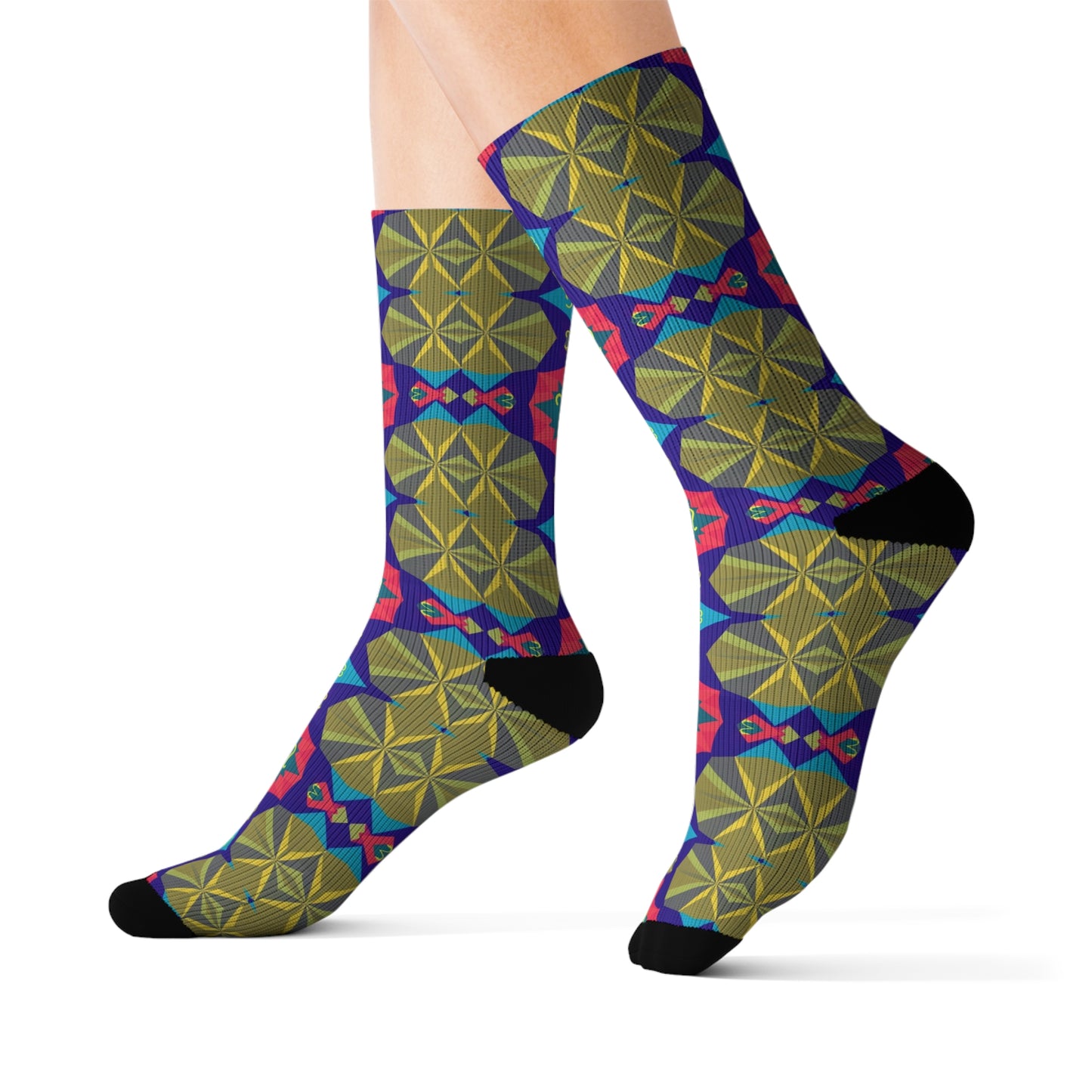 Sublimation Socks, Aquarius, Zodiac v1, Shapes Pattern