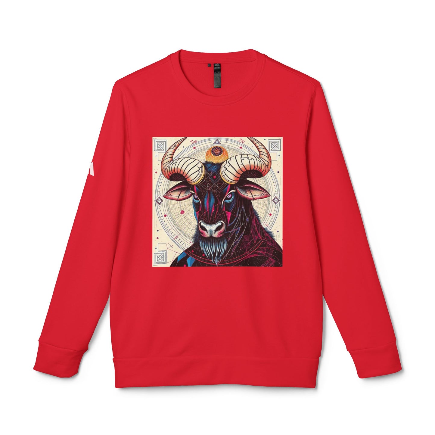 Adidas, Unisex Fleece Crewneck Sweatshirt, Taurus, Pop Art v1, Zodiac