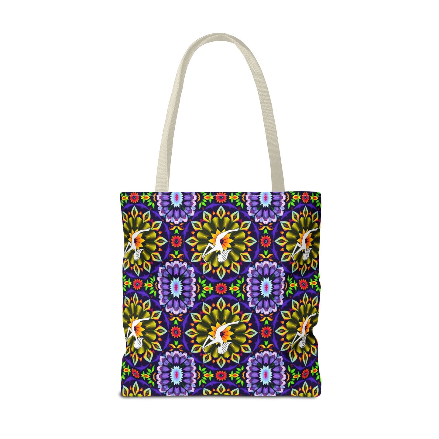Tote Bag (AOP), Sagittarius, Zodiac v2, Flower Pattern