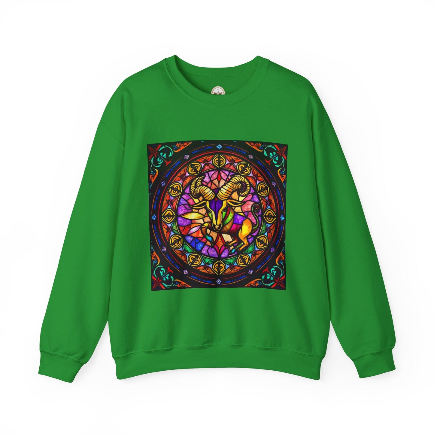 Unisex Heavy Blend™ Crewneck Sweatshirt, Glass 1, Taurus Zodiac Design