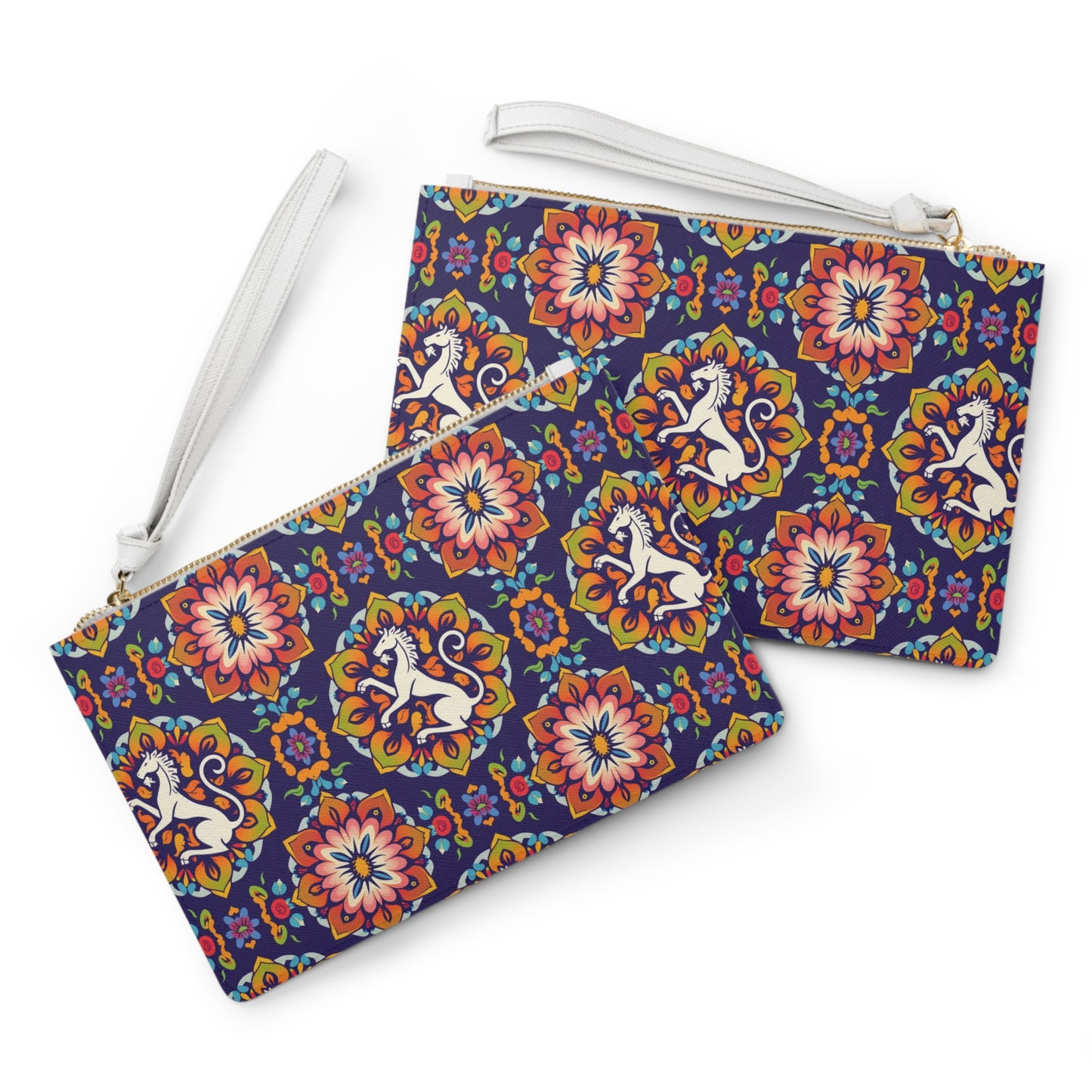 Clutch Bag, Virgo, Zodiac v2, Flower Pattern
