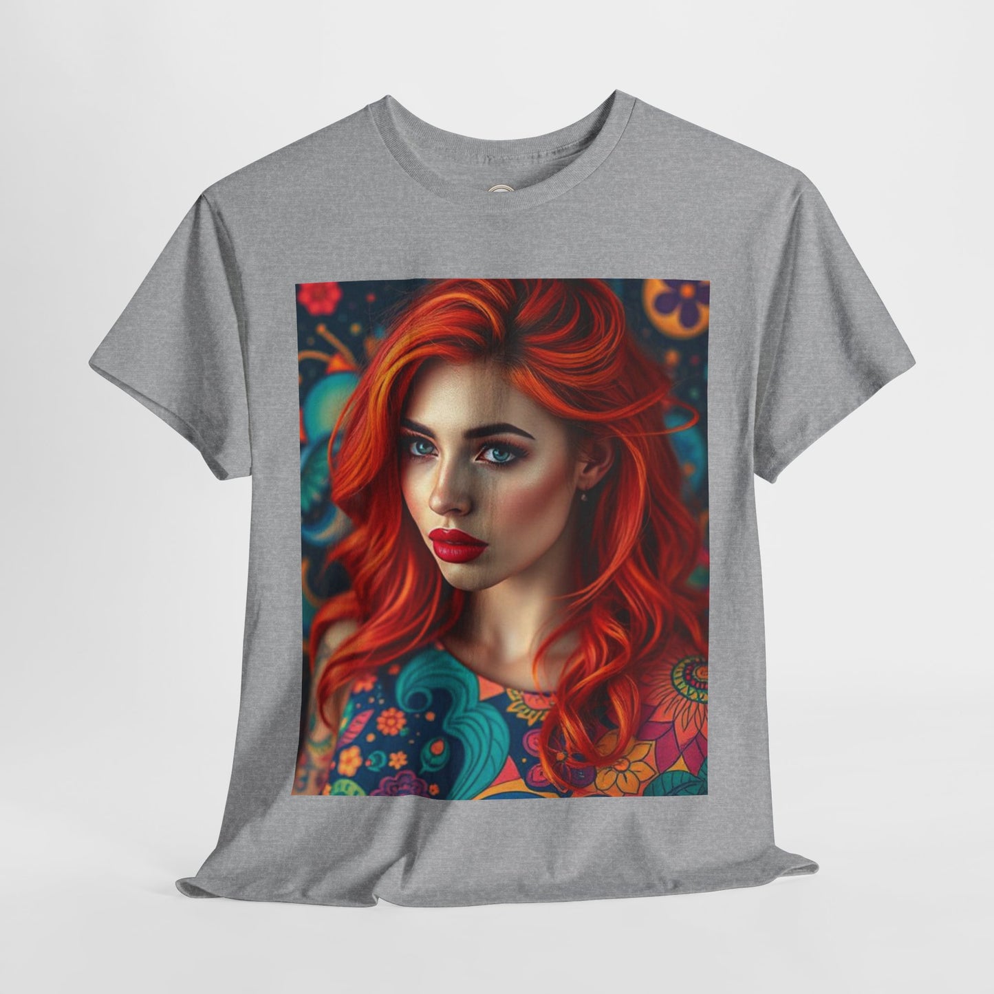 Unisex Heavy Cotton T-Shirt, Aquarius, Zodiac v1, Sexy Art