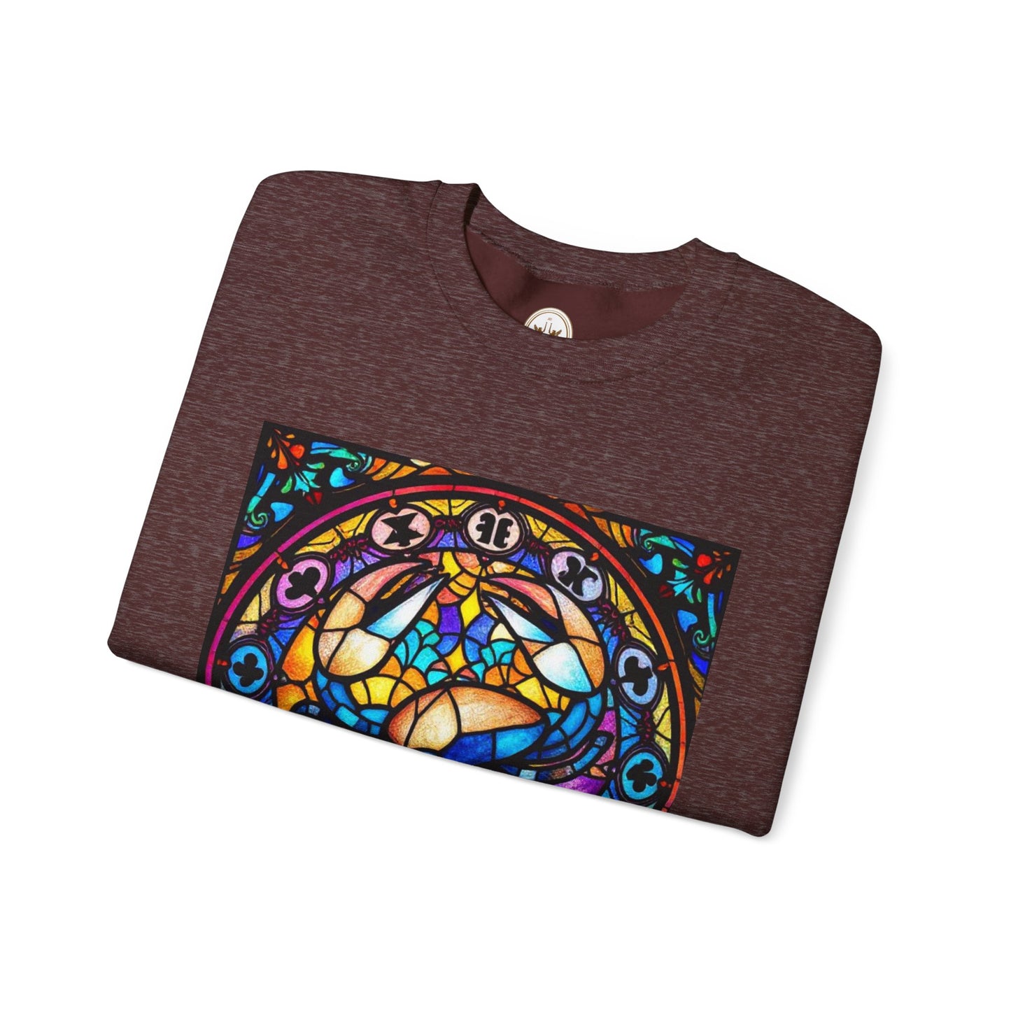 Unisex Heavy Blend™ Crewneck Sweatshirt, Glass, Cancer Zodiac Design