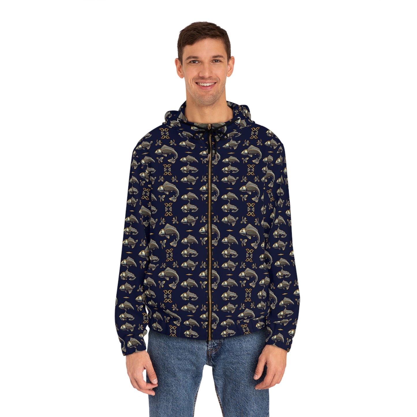 Full-Zip Hoodie (AOP), Pisces, Zodiac v2, Pattern