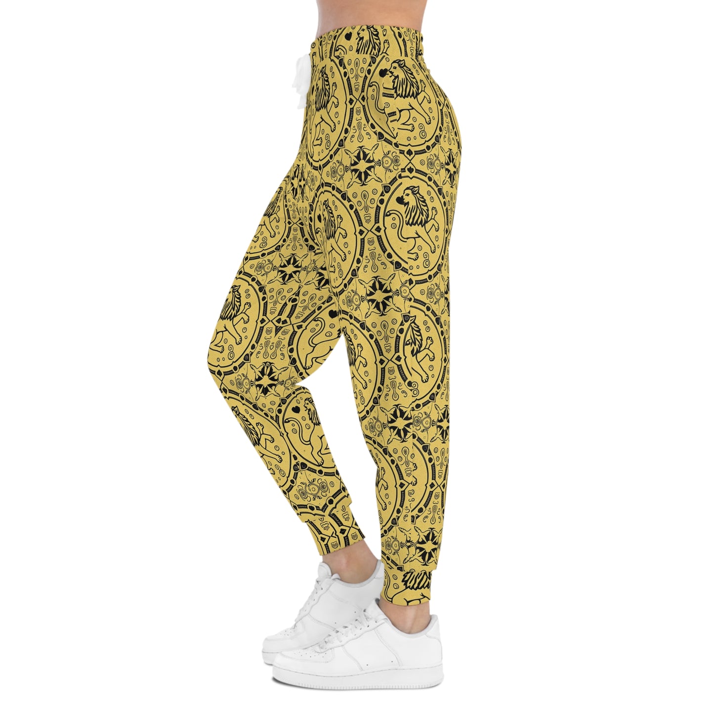 Athletic Joggers, Zodiac Design, Pattern v1, Leo, AOP