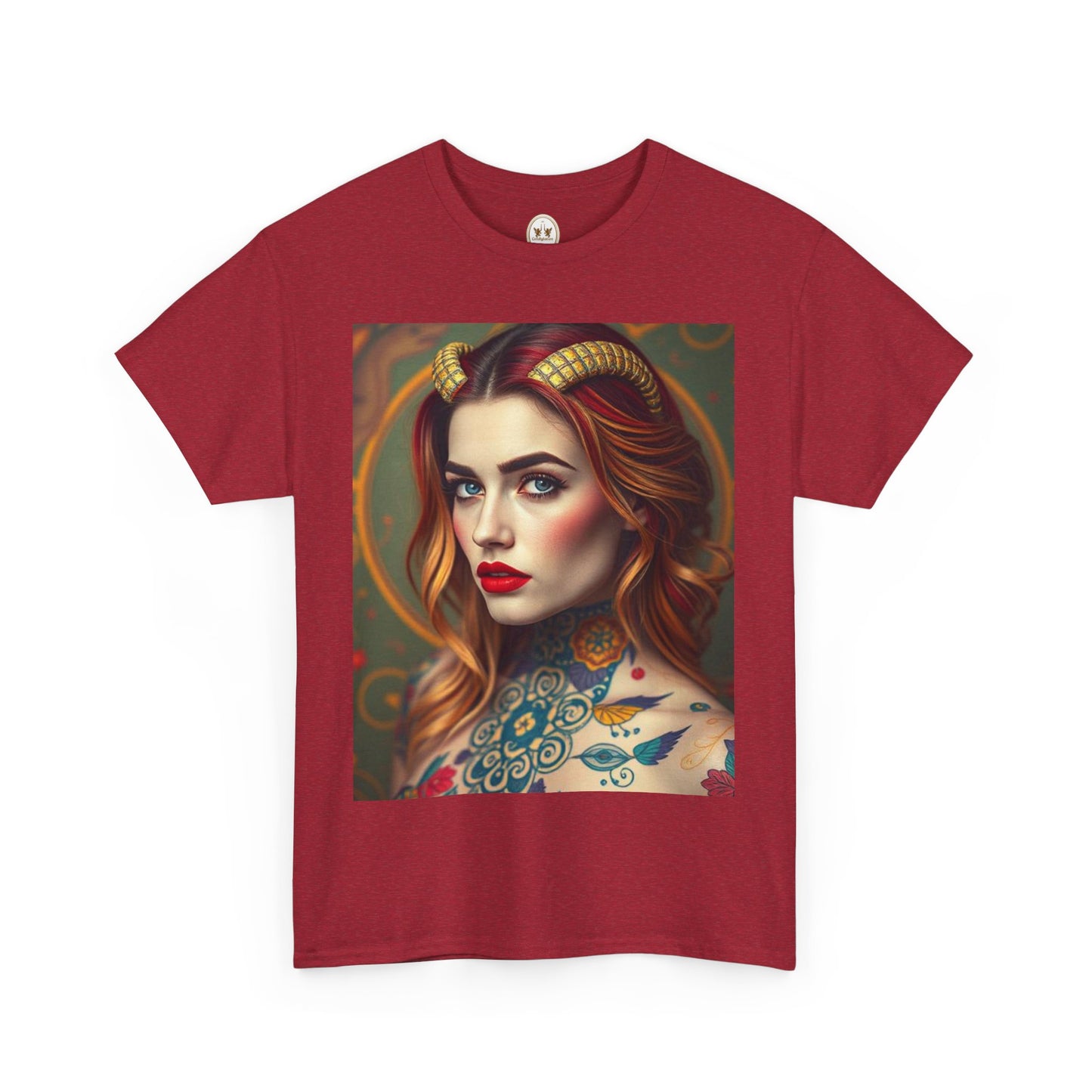 Unisex Heavy Cotton T-Shirt, Capricorn, Zodiac v3, Sexy Art