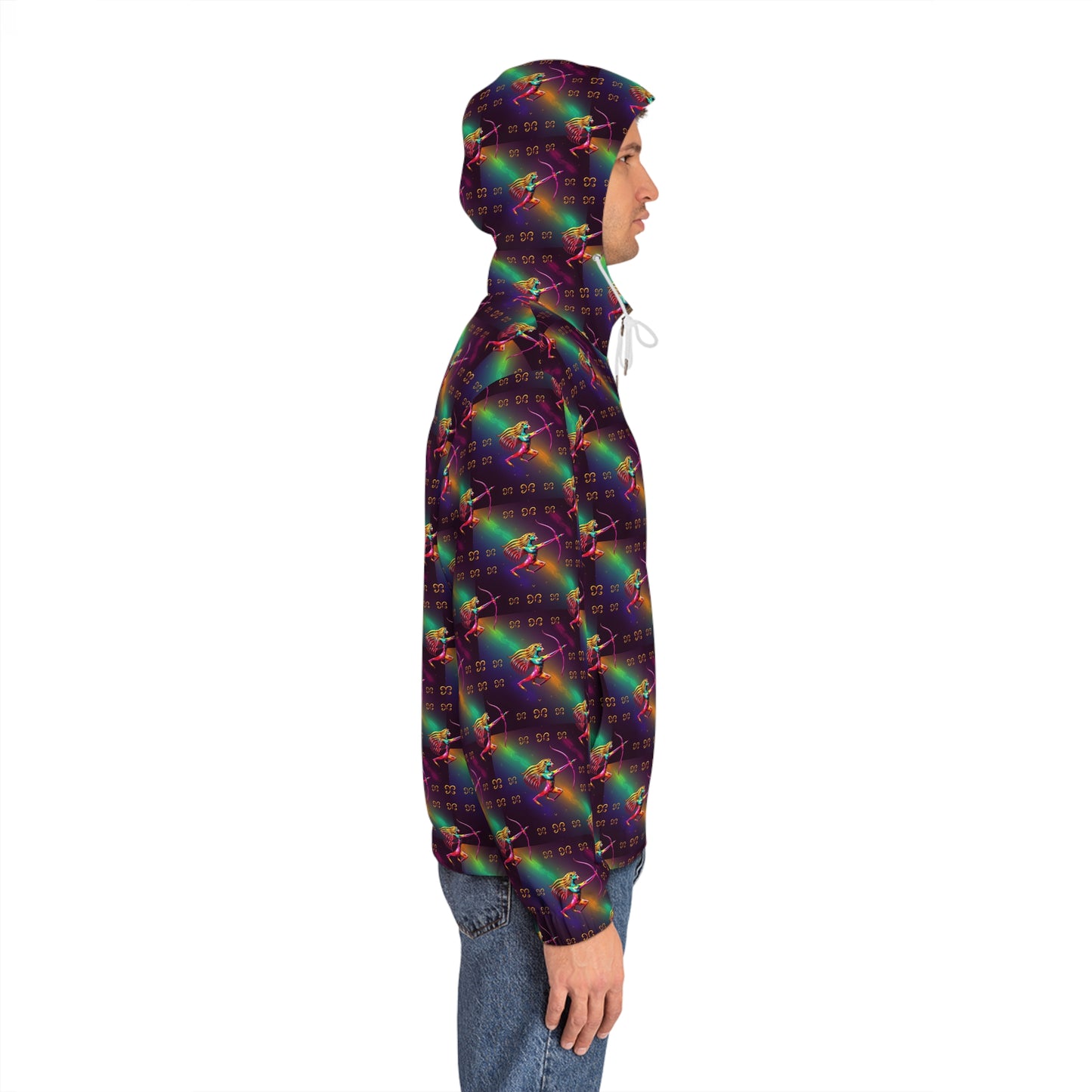 Full-Zip Hoodie (AOP), Sagittarius, Zodiac v3, Pattern