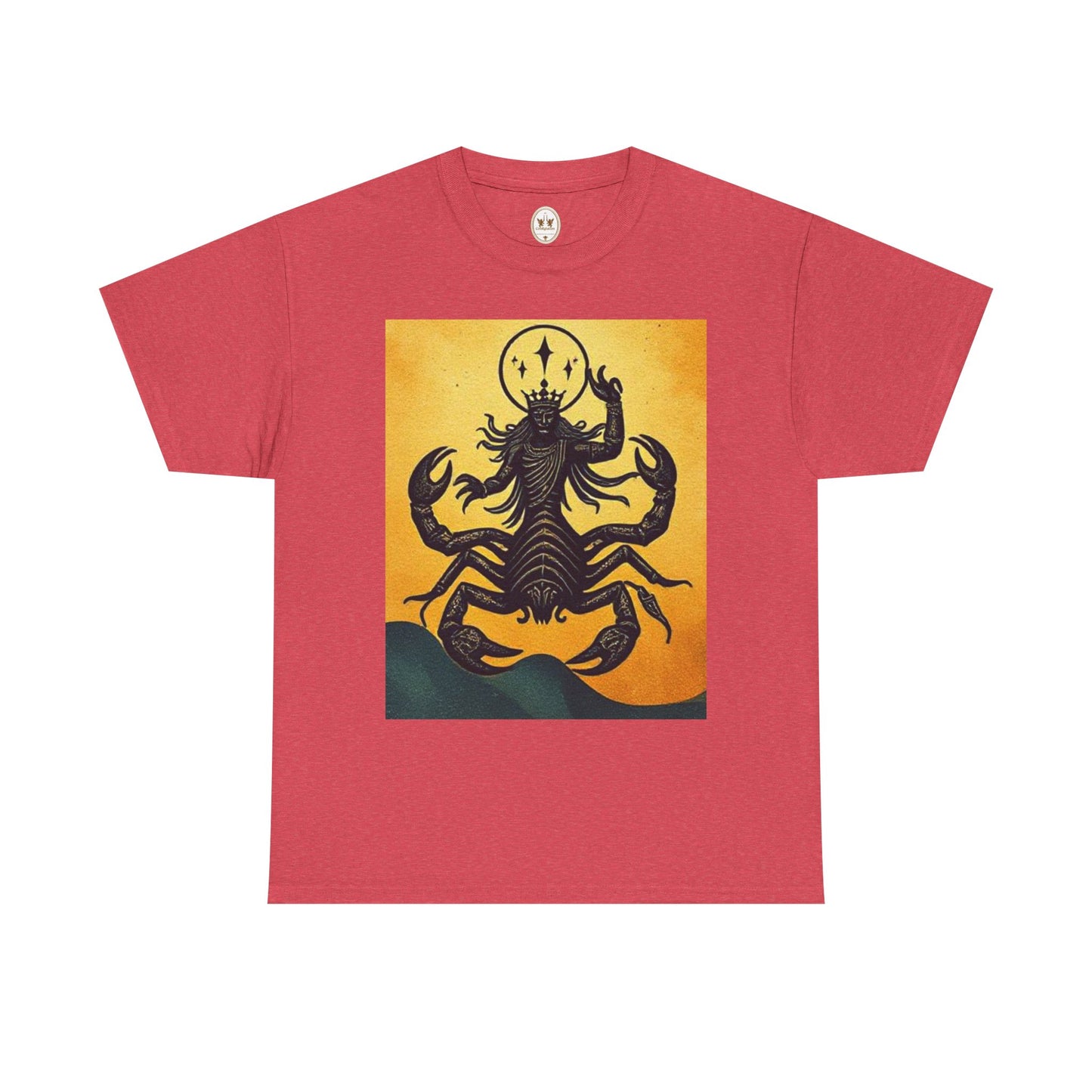 Unisex Heavy Cotton T-Shirt, Scorpion King, Print Art, Scorpio Zodiac Design