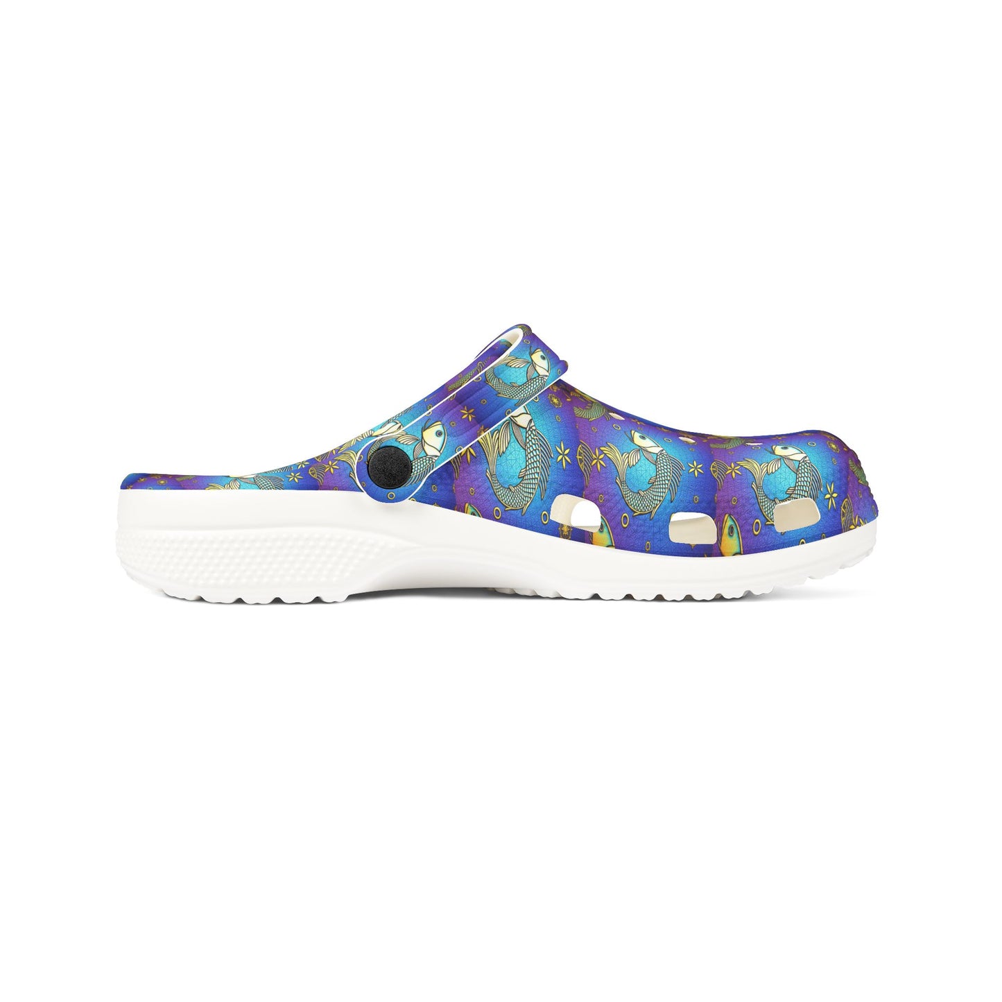 EVA Foam Rubber Shoes, (AOP), Pisces, Zodiac v2, Pattern