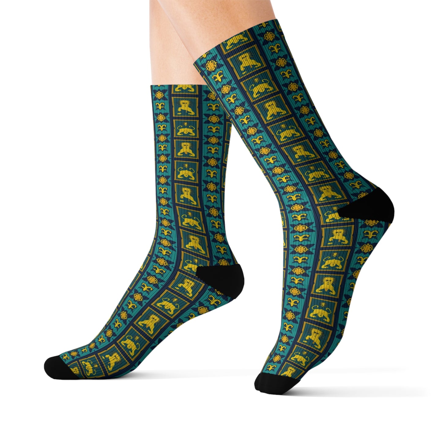 Sublimation Socks, Leo, Zodiac, Shapes Pattern