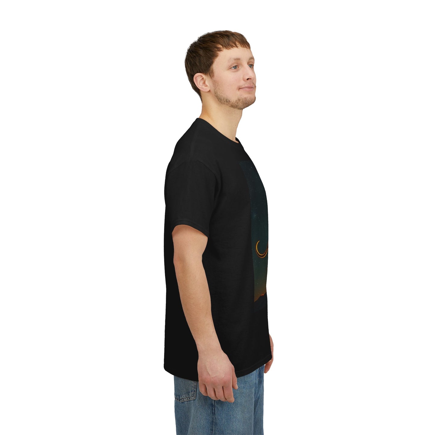 Unisex Heavy Cotton T-Shirt, Mountain Top, Aries Zodiac Design