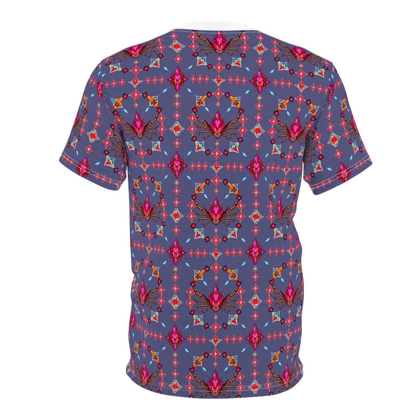 Unisex Cut & Sew T-Shirt, (AOP), Scorpio, Zodiac v2, Jewels Pattern