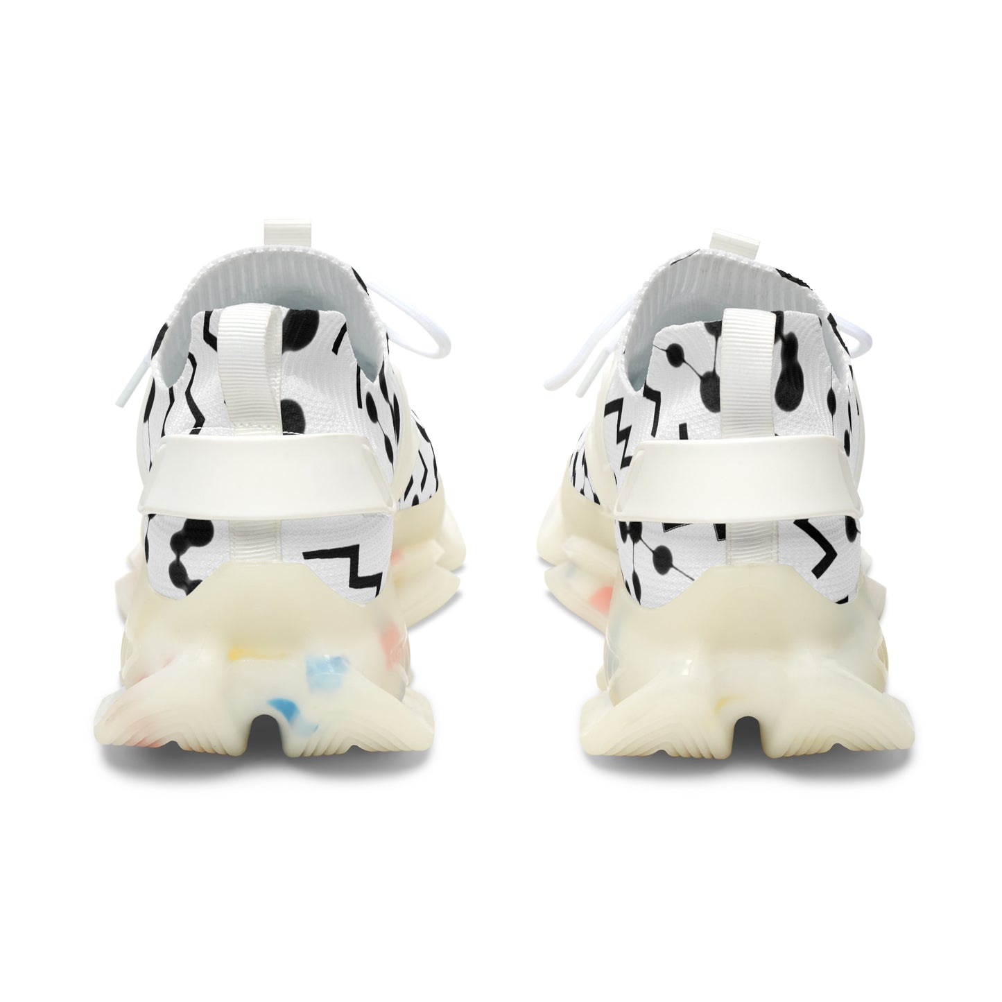 Women's Mesh Sneakers, Constellation & Symbol, Aquarius Zodiac Sign, AOP