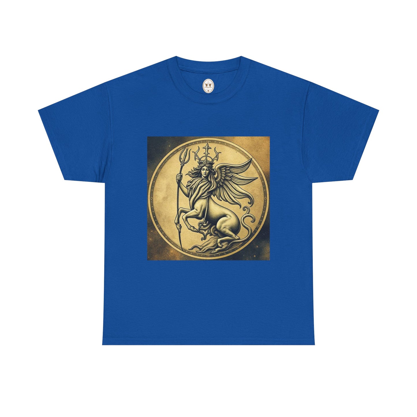 Unisex Heavy Cotton T-Shirt, Animal Angel v1, Virgo Zodiac Design