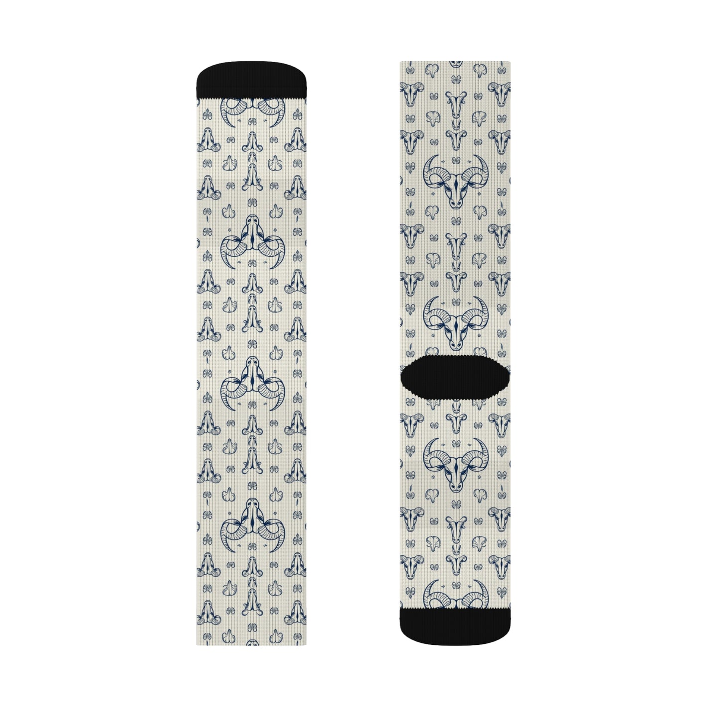 Sublimation Socks, Taurus, Zodiac v1, Pattern