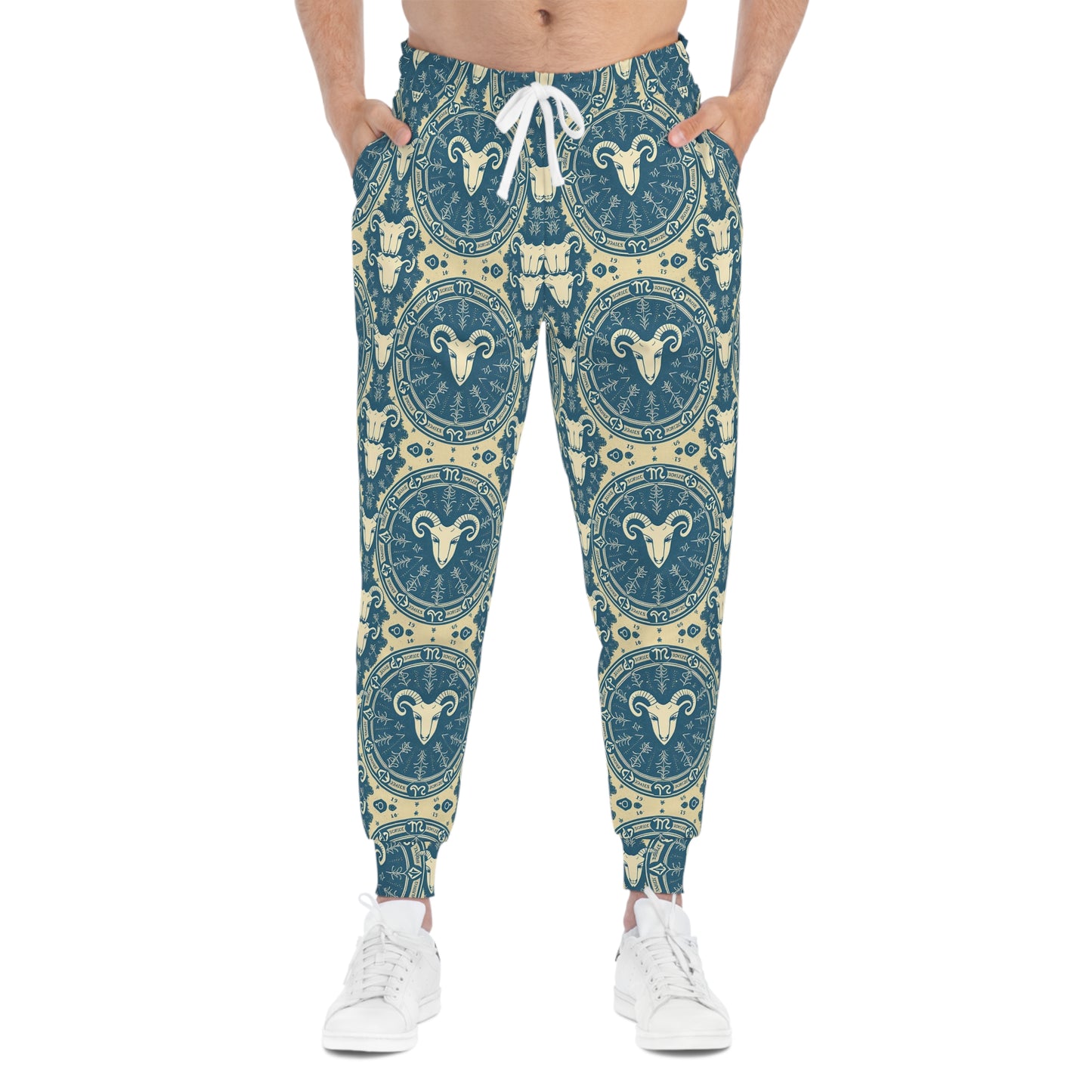 Athletic Joggers, Zodiac Design, Pattern, Aries, AOP