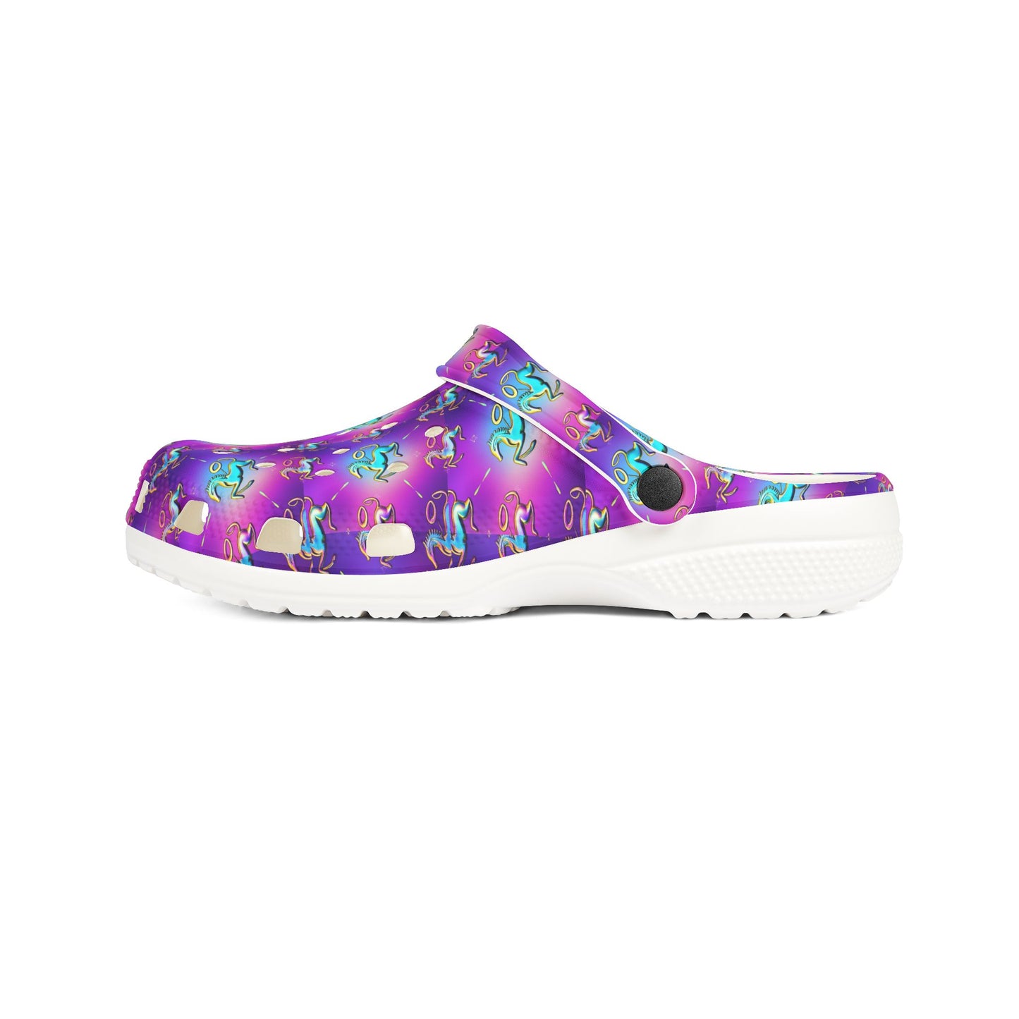 EVA Foam Rubber Shoes, (AOP), Aquarius, Zodiac v4, Pattern