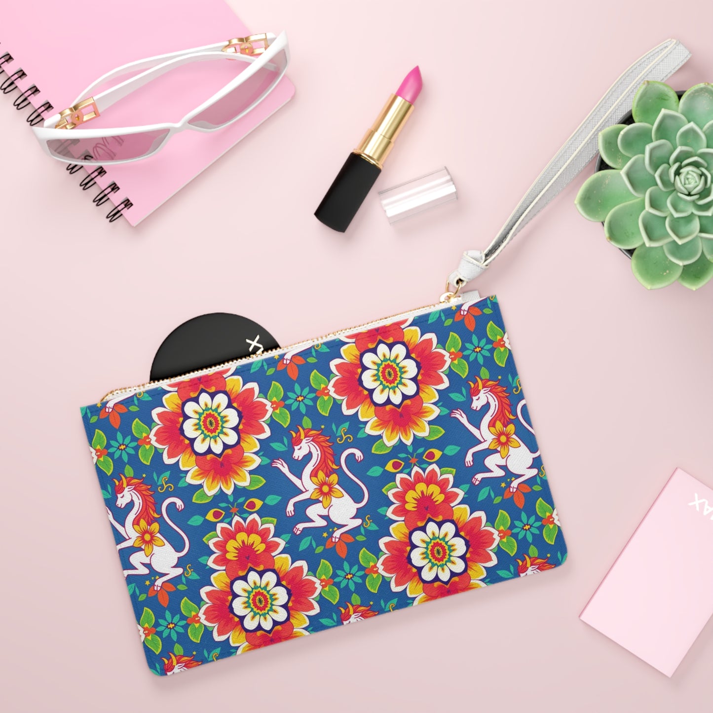 Clutch Bag, Virgo, Zodiac v1, Flower Pattern