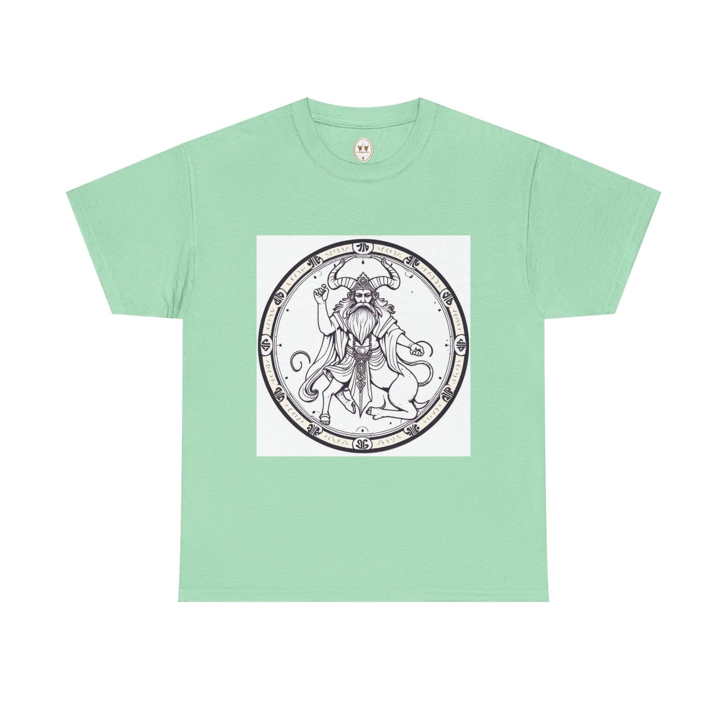 Unisex Heavy Cotton T-Shirt, Bull Centaur v1, Taurus Zodiac Design