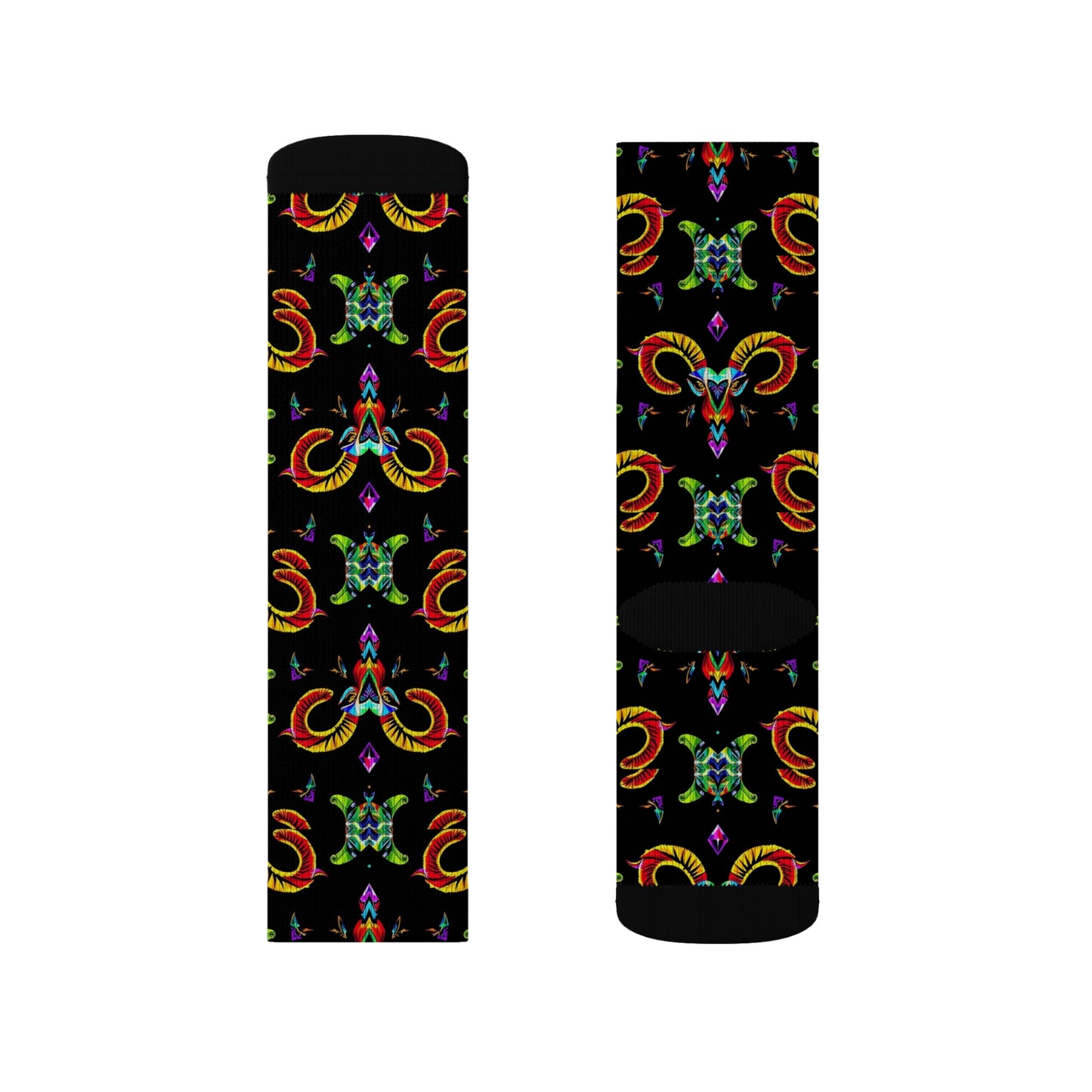 Sublimation Socks, Aries, Zodiac v2, Jewel Pattern