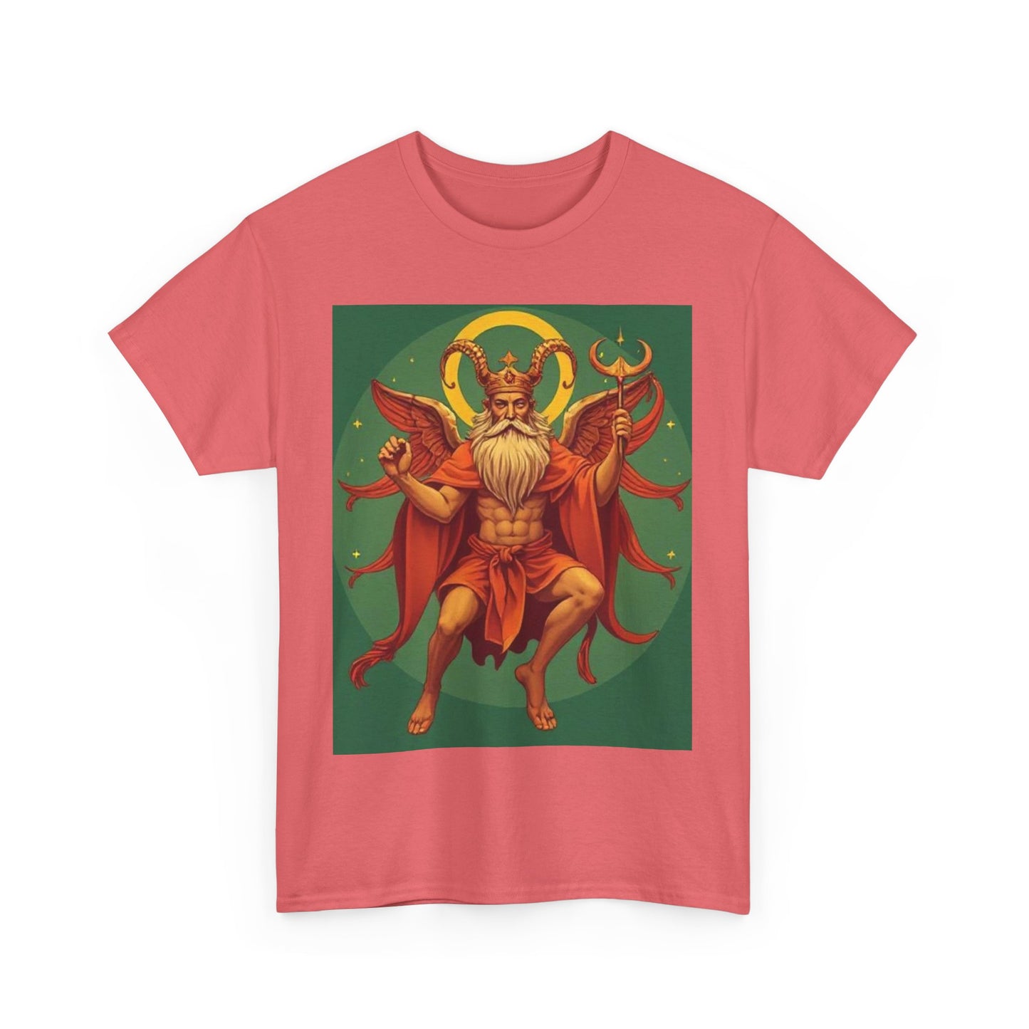 Unisex Heavy Cotton T-Shirt, Aries God 1v, Zodiac Design
