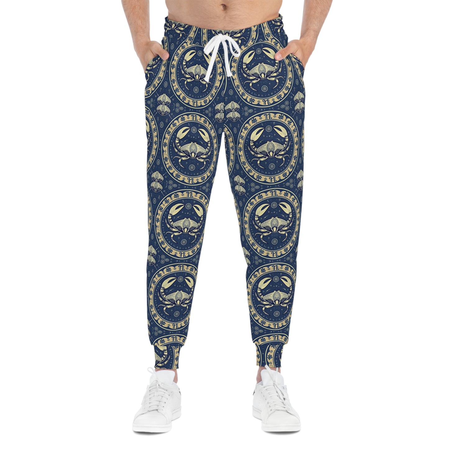 Athletic Joggers, Zodiac Design, Pattern v1, Cancer, AOP