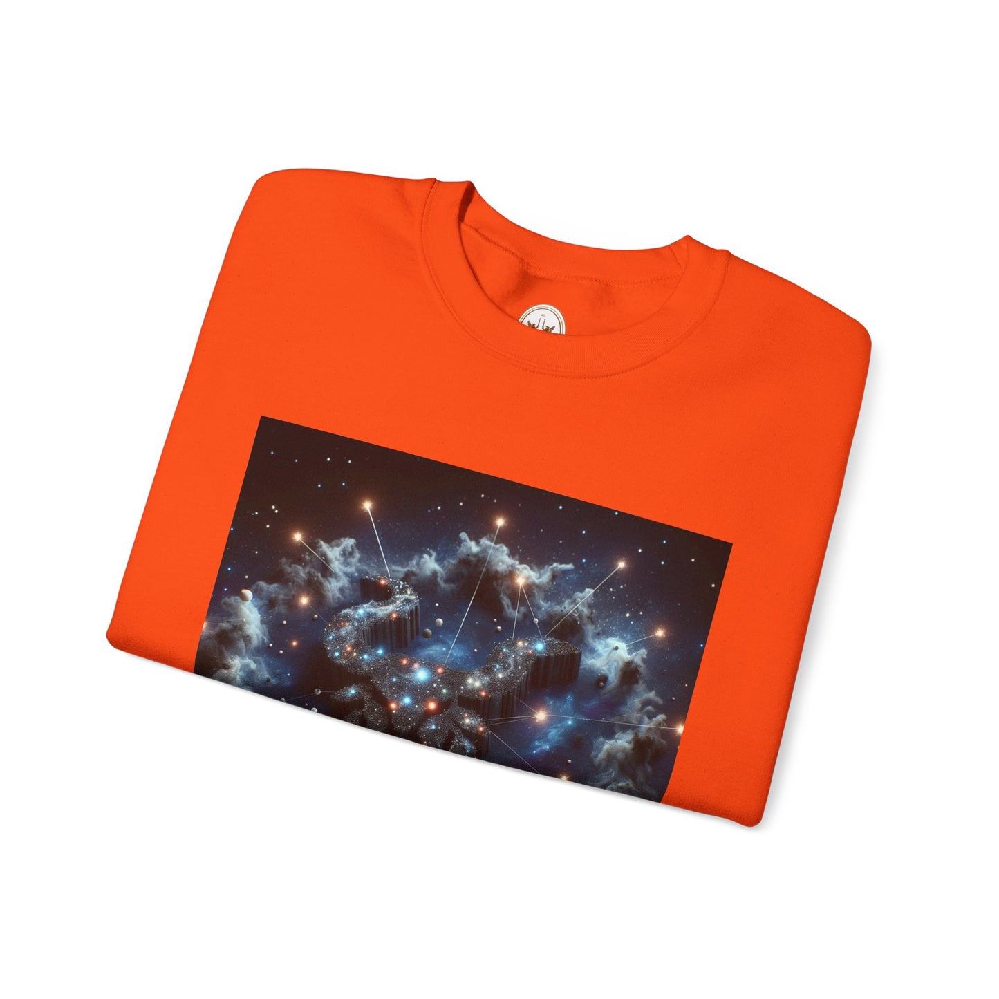 Unisex Heavy Blend™ Crewneck Sweatshirt, Space Bullhead, Taurus Zodiac Design