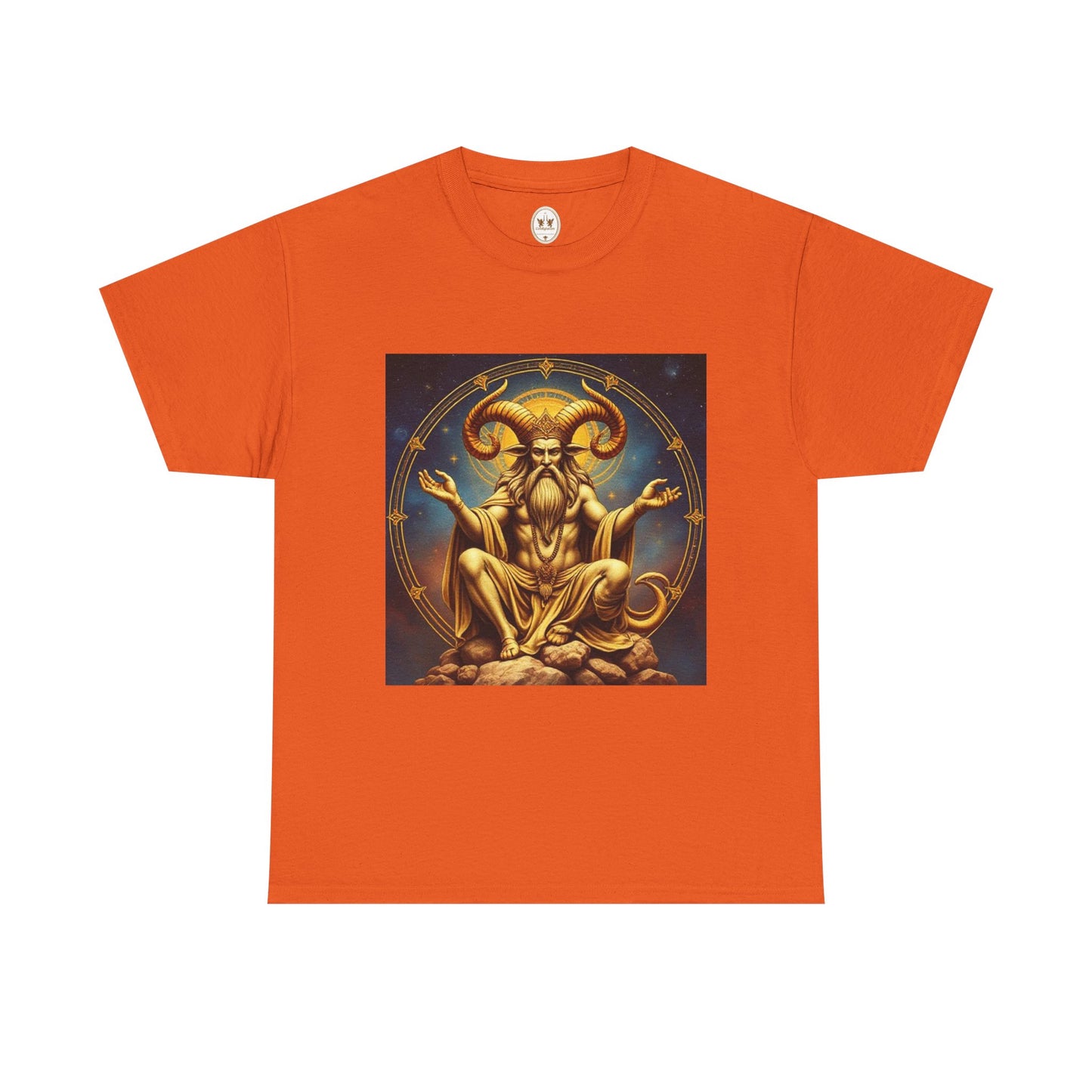 Unisex Heavy Cotton T-Shirt, On The Throne, Taurus Zodiac Design