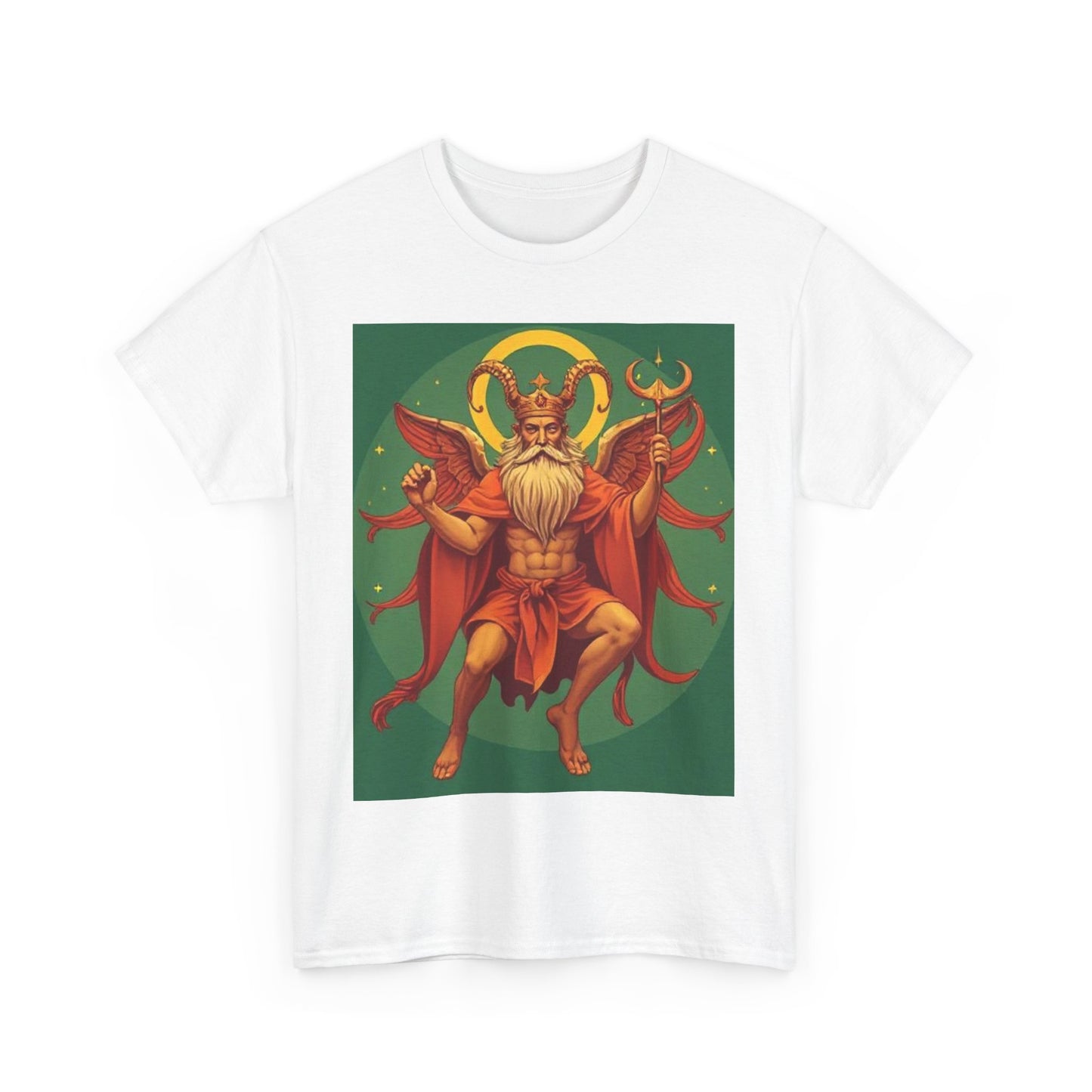 Unisex Heavy Cotton T-Shirt, Aries God, Zodiac Design