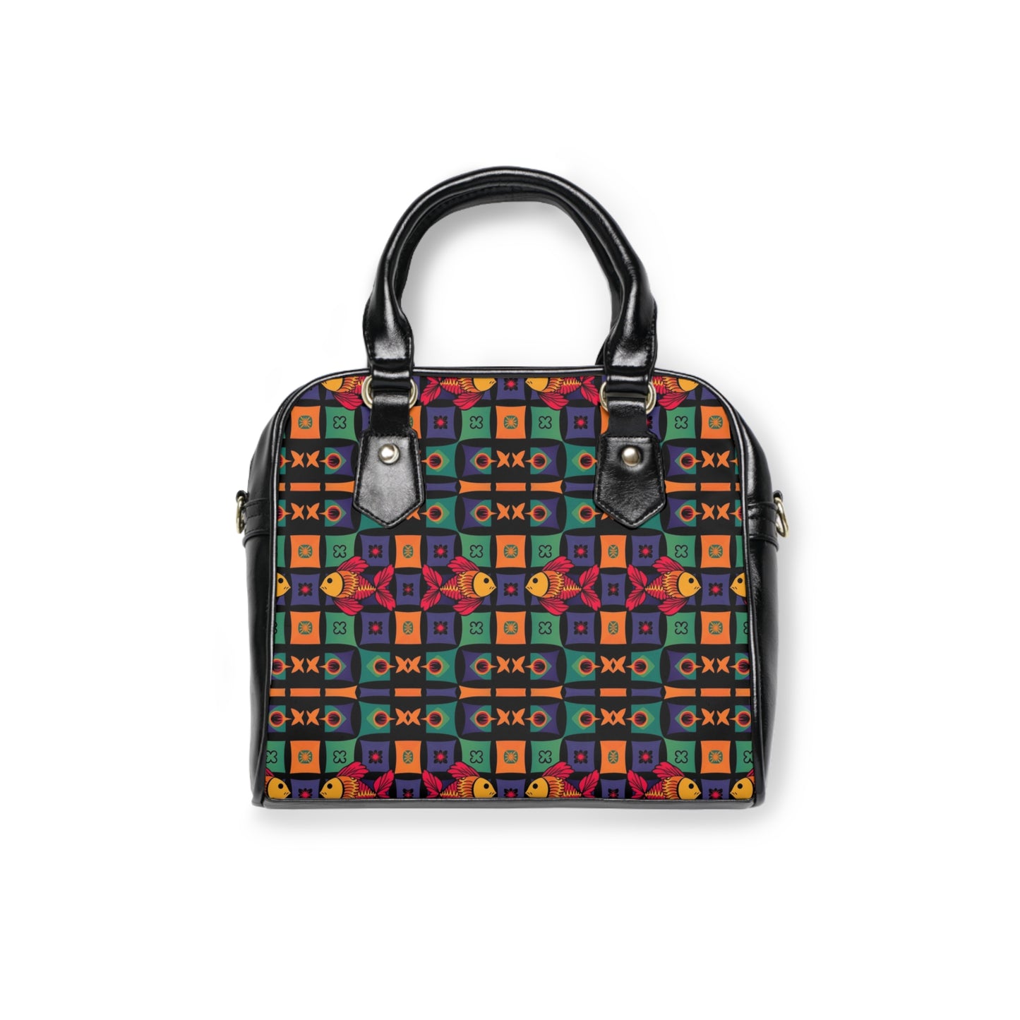 Shoulder Handbag, Pisces, Zodiac v2, Shapes Pattern
