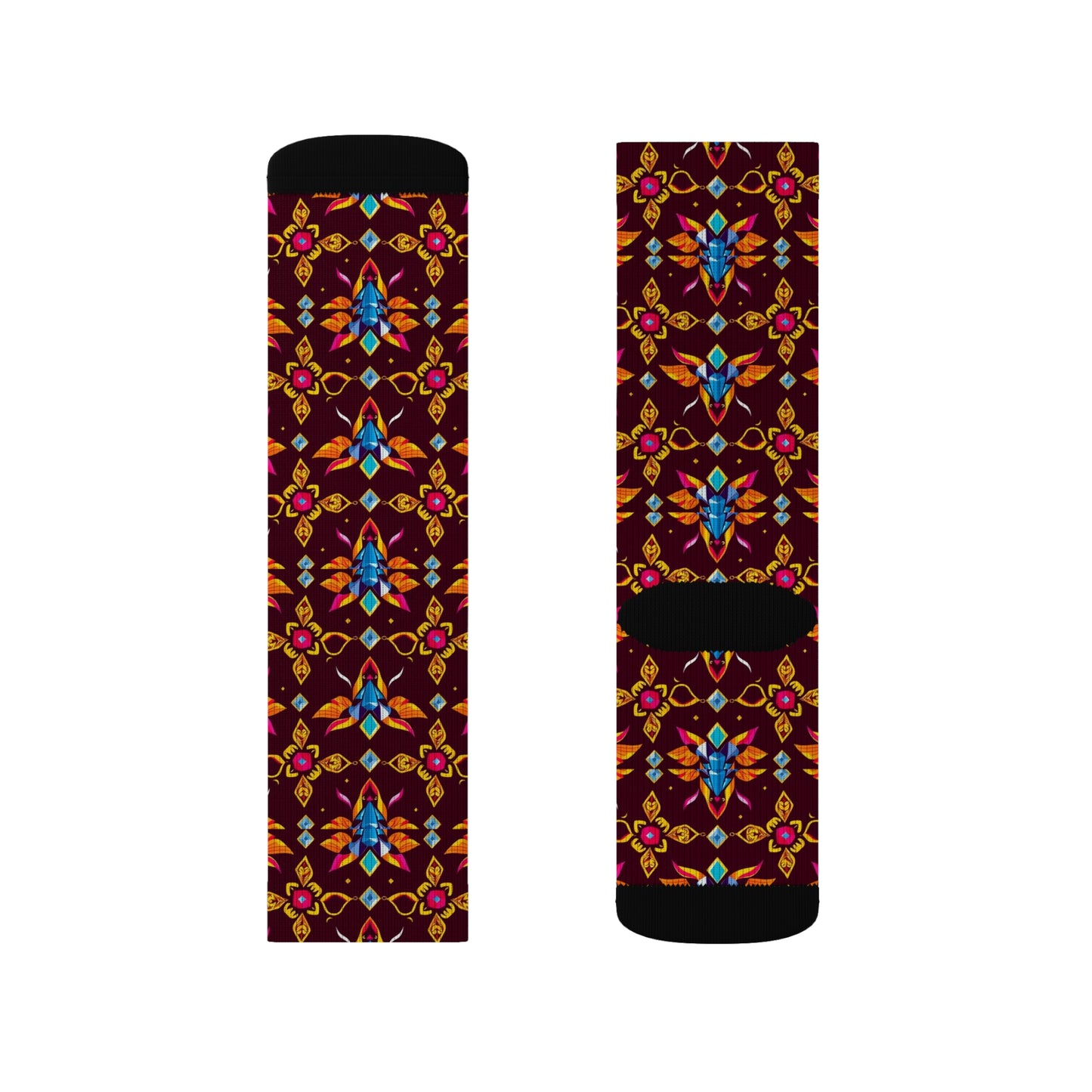 Sublimation Socks, Taurus, Zodiac v1, Jewel Pattern