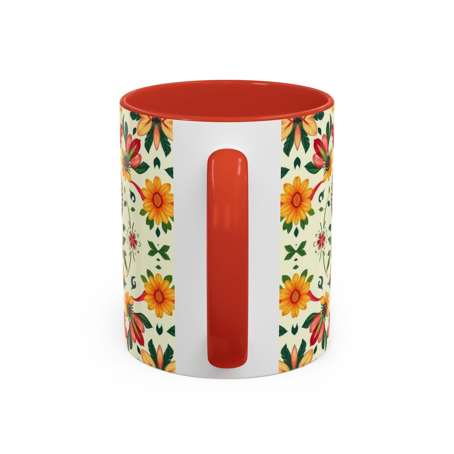 Accent Coffee Mug, Aries, Zodiac, Flower Pattern, (11, 15oz)