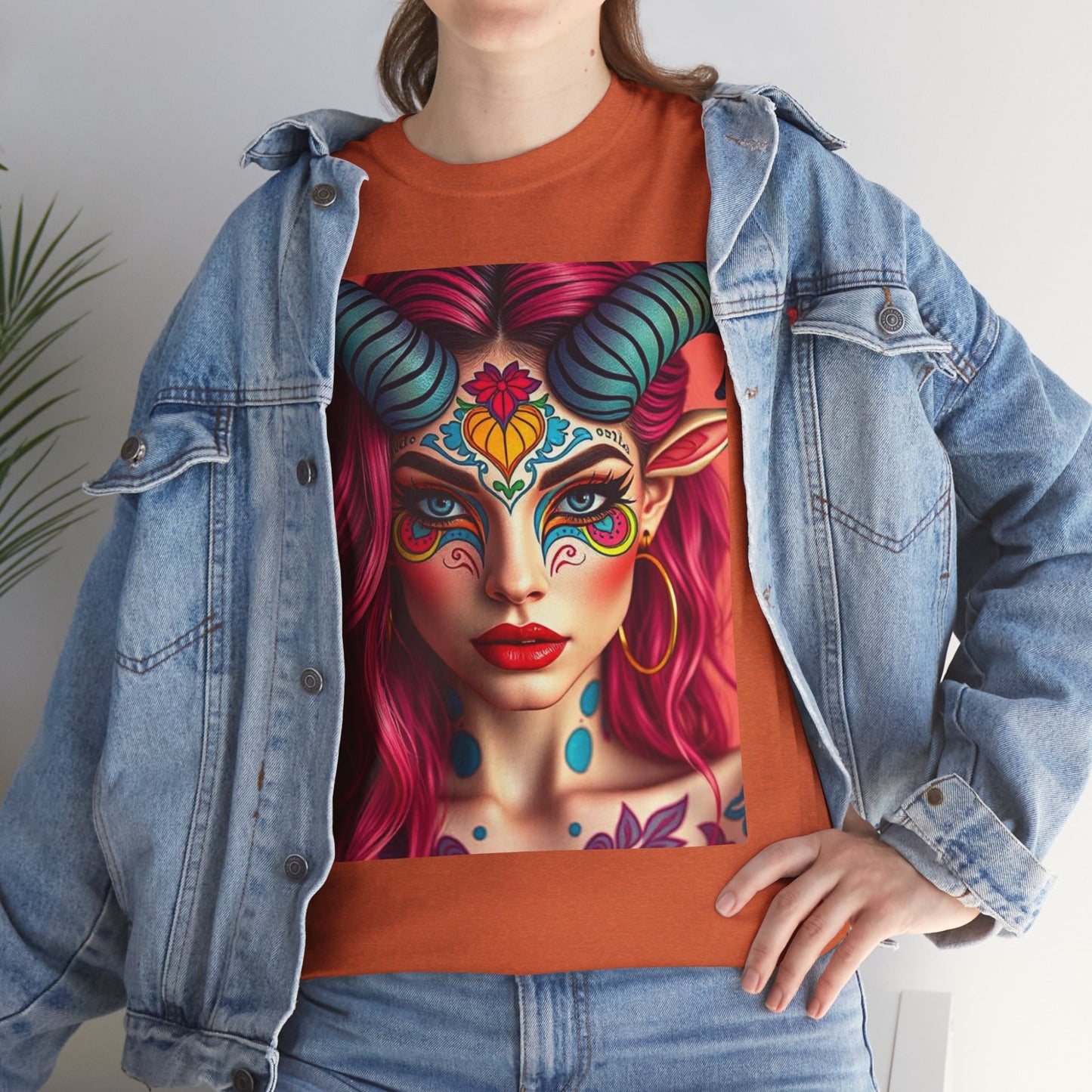 Unisex Heavy Cotton T-Shirt, Taurus, Zodiac, Sexy Art