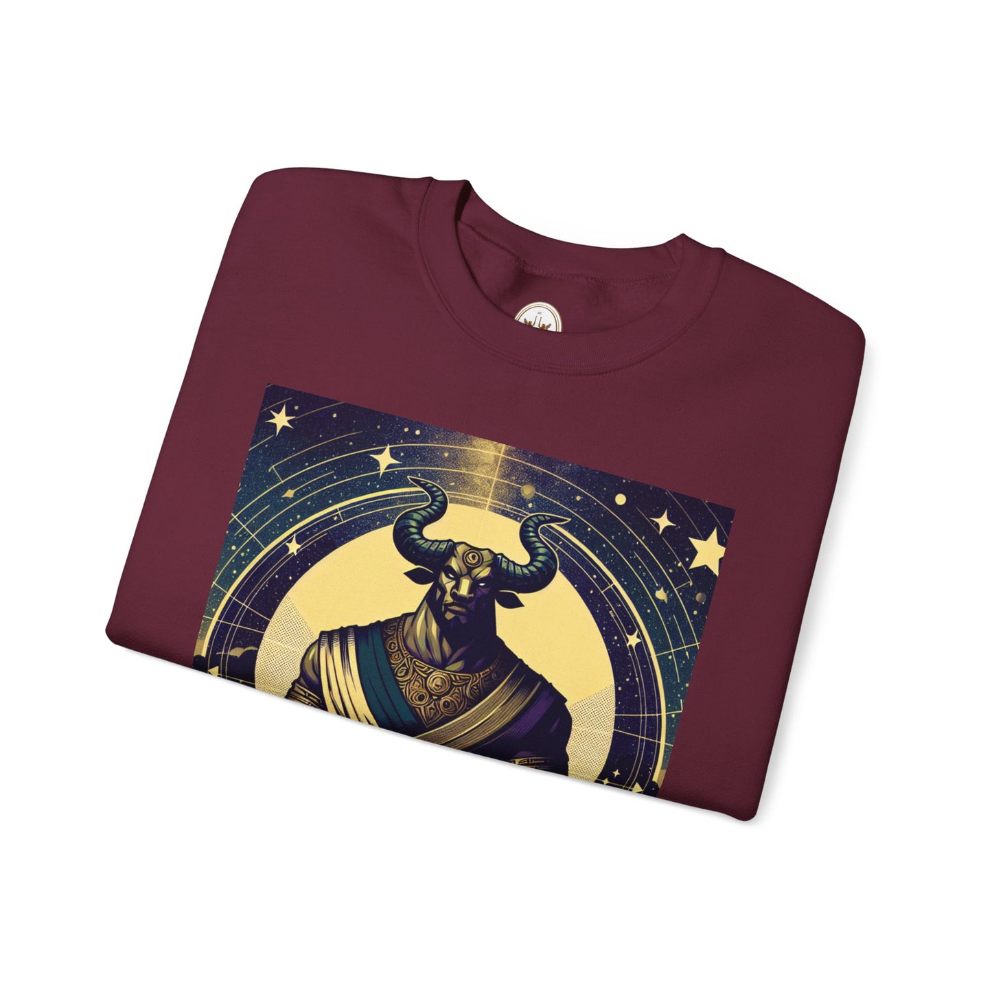 Unisex Heavy Blend™ Crewneck Sweatshirt, Minotaur, Taurus Zodiac Design