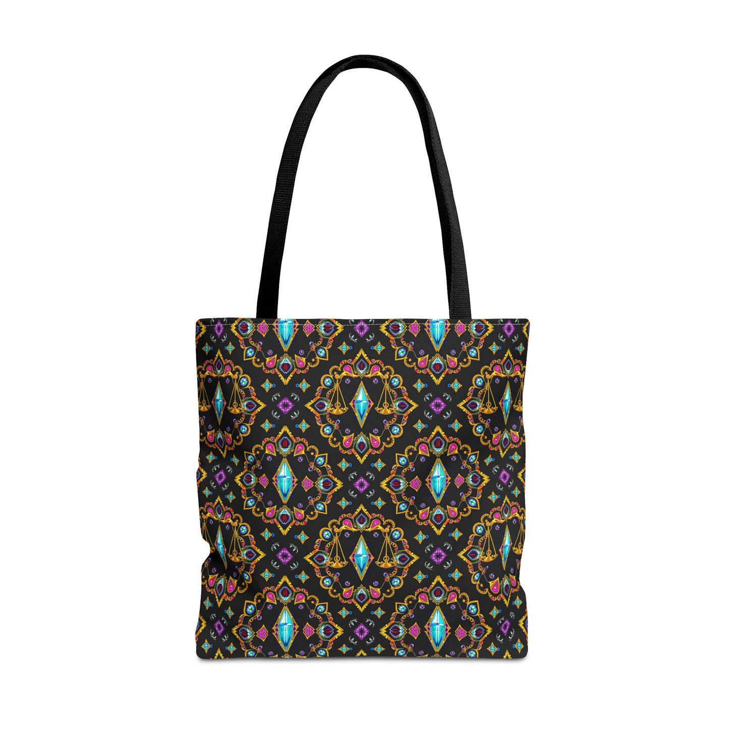 Tote Bag (AOP), Libra, Zodiac v1, Jewel Pattern