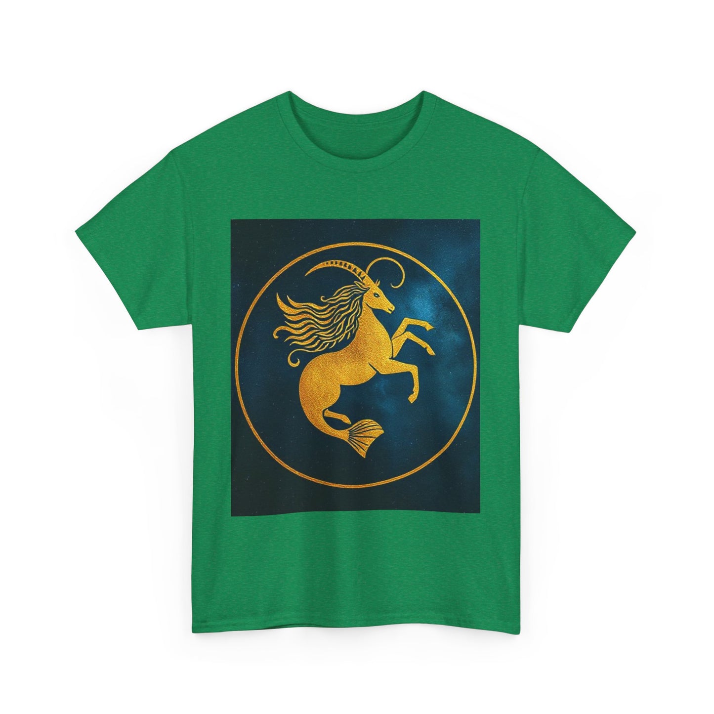 Unisex Heavy Cotton T-Shirt, Capricorn Animal v4, Symbol, Zodiac Design