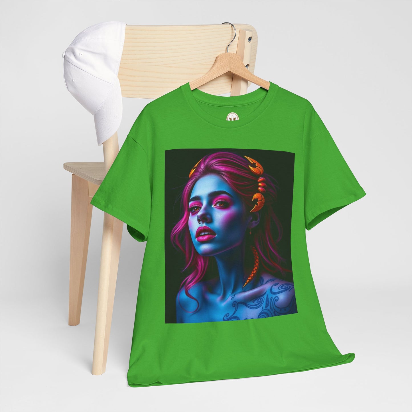 Unisex Heavy Cotton T-Shirt, Scorpio, Zodiac, Sexy Art