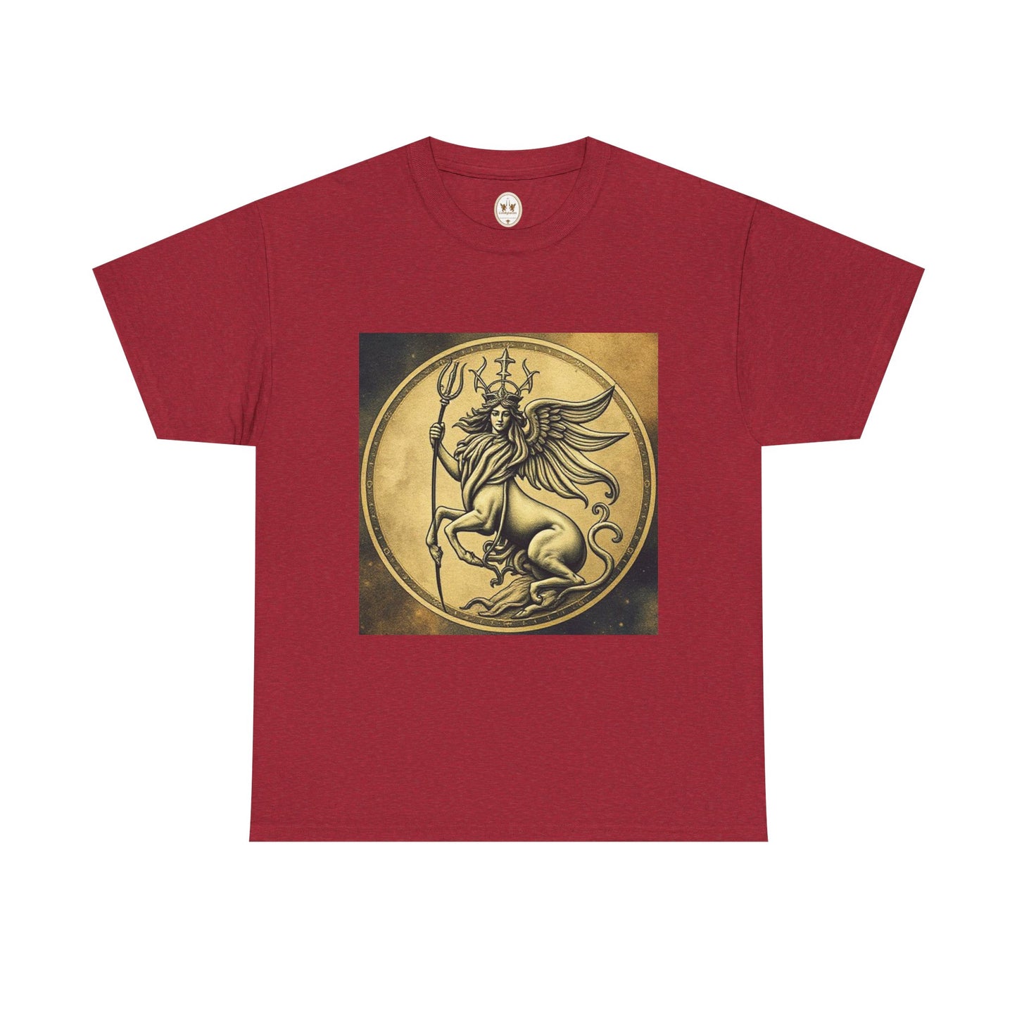 Unisex Heavy Cotton T-Shirt, Angel Animal, Virgo Zodiac Design