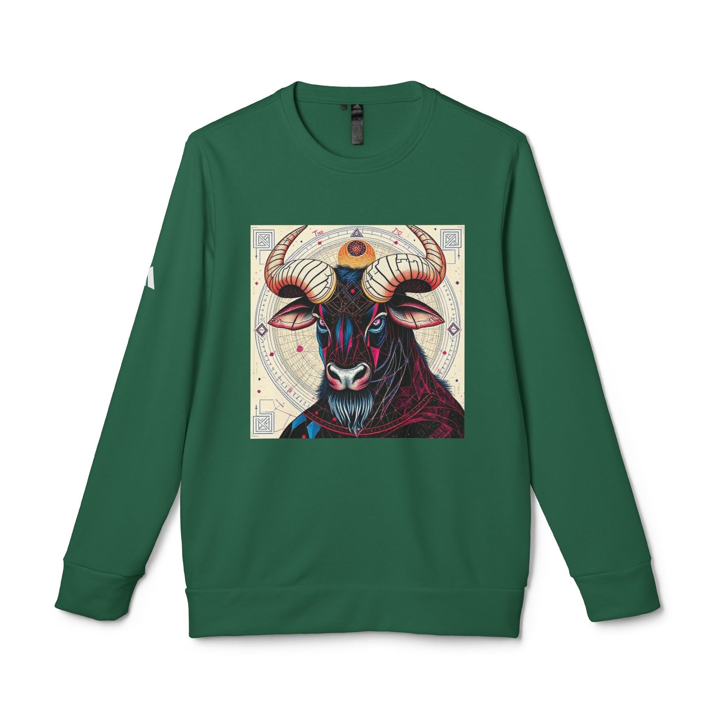 Adidas, Unisex Fleece Crewneck Sweatshirt, Taurus, Pop Art v1, Zodiac