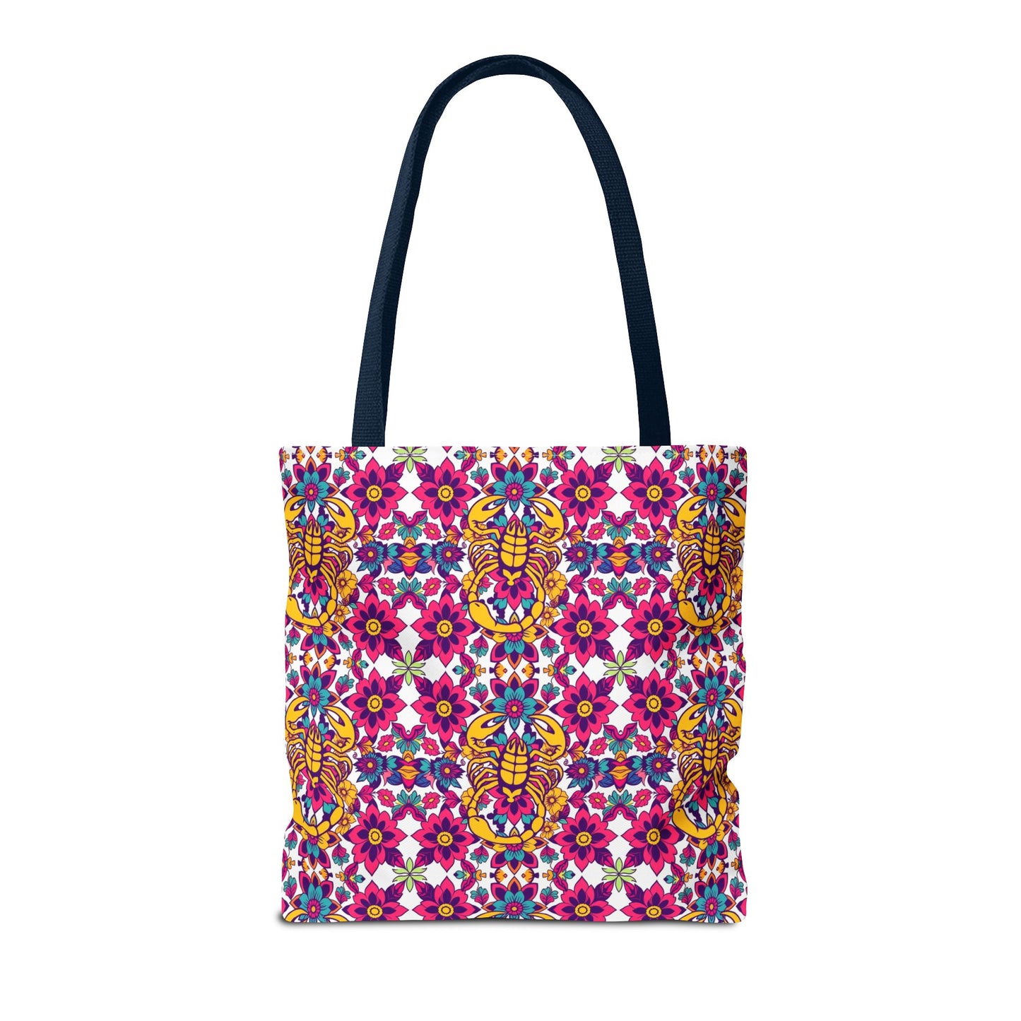 Tote Bag (AOP), Scorpio, Zodiac v1, Flower Pattern