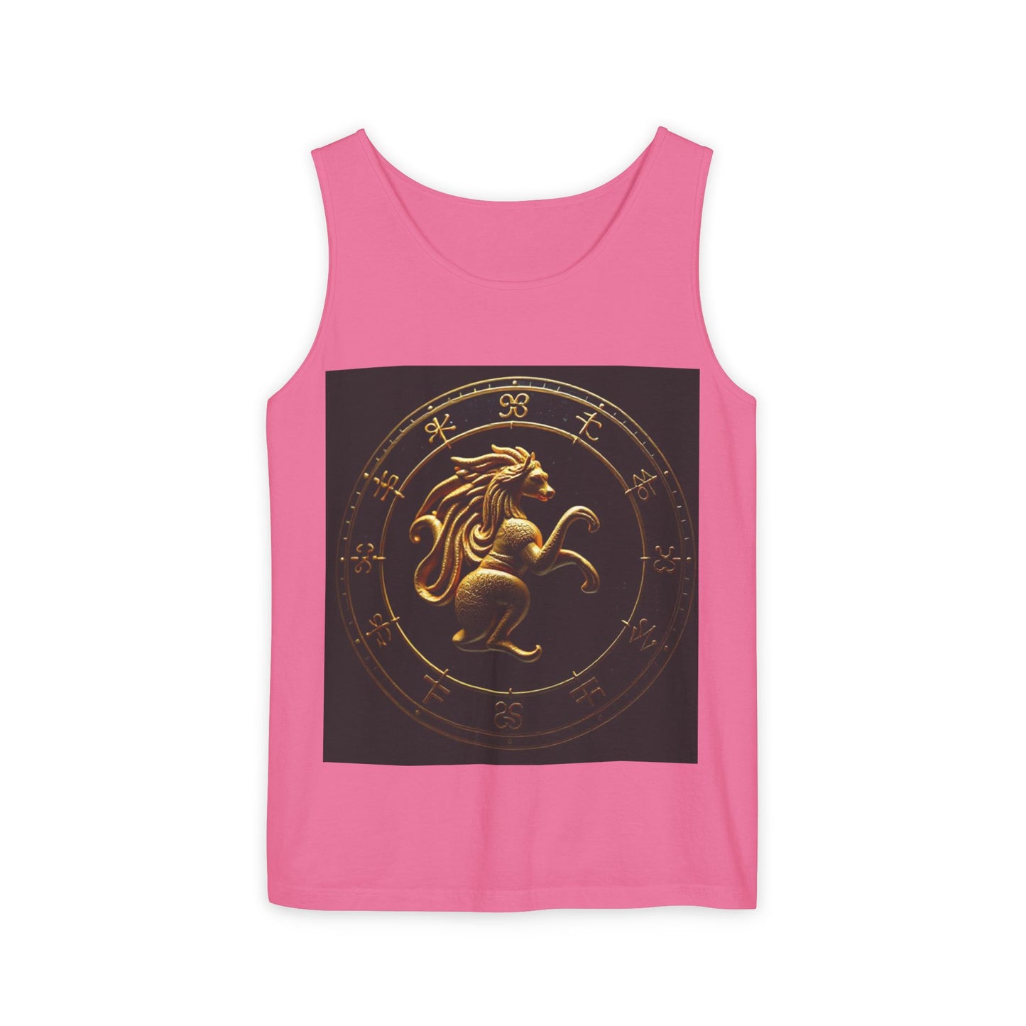 Unisex Garment-Dyed, Tank Top, Virgo Design, Planet Animal, 100% US cotton