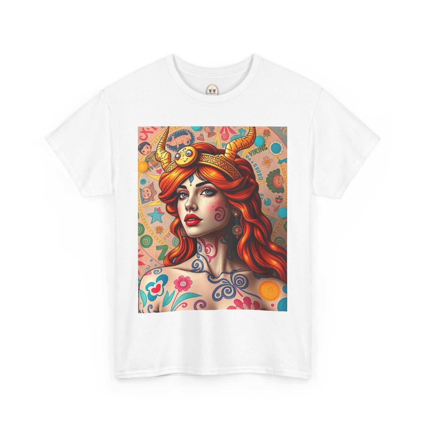 Unisex Heavy Cotton T-Shirt, Virgo, Zodiac v1, Sexy Art