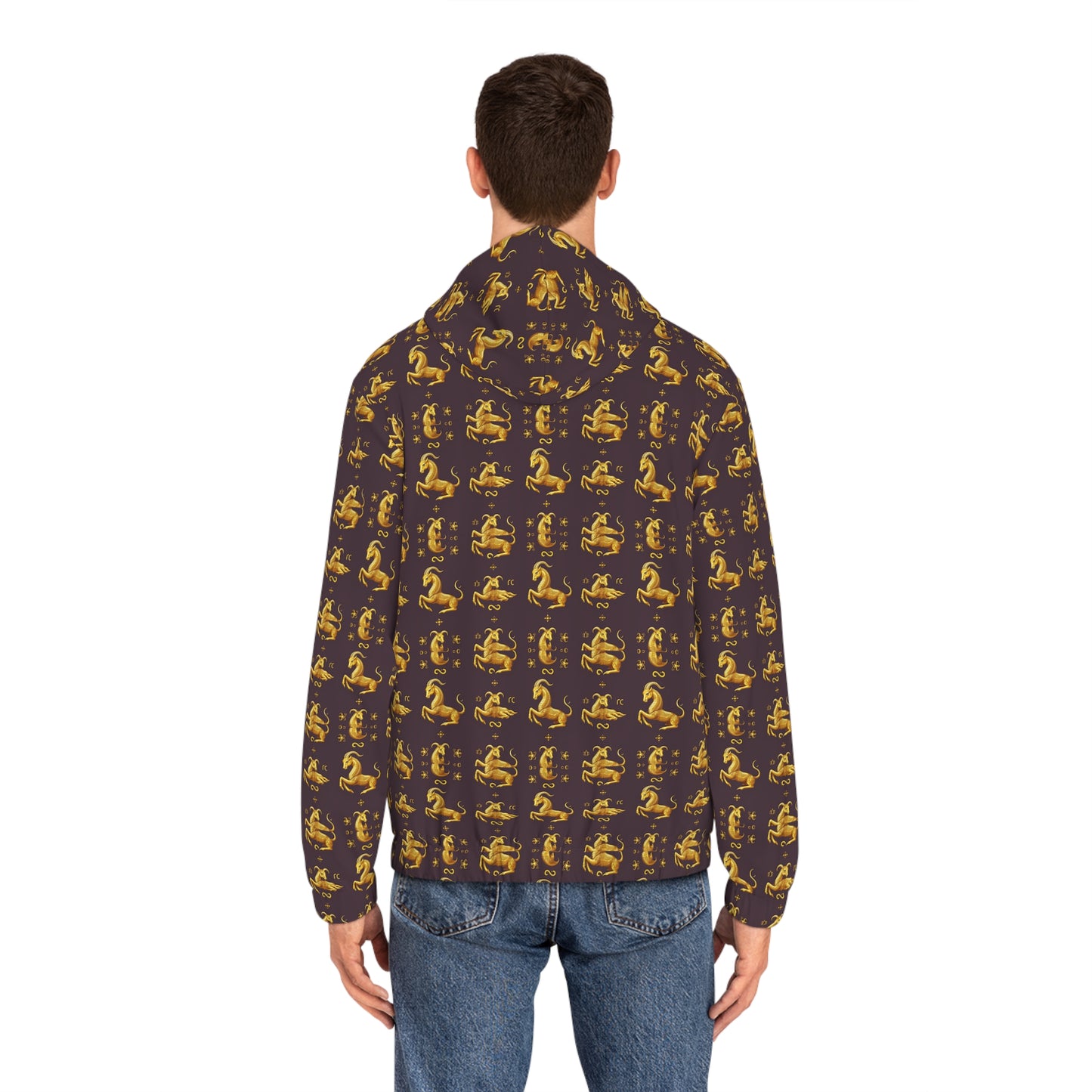 Full-Zip Hoodie (AOP), Capricorn, Zodiac, Pattern