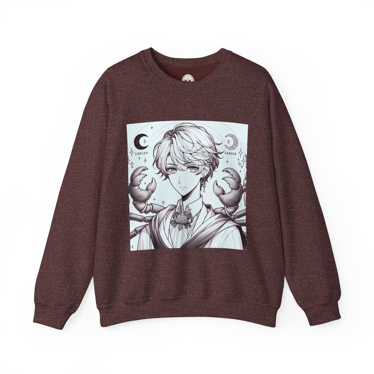 Unisex Heavy Blend™ Crewneck Sweatshirt,Two Moon, Cancer Zodiac Design