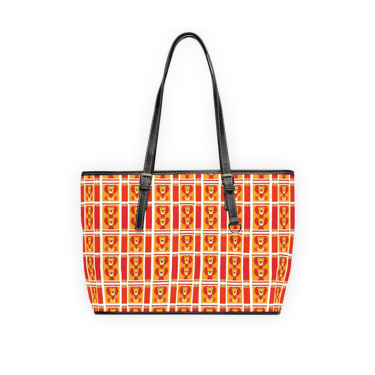 Leather Shoulder Bag, Leo, Zodiac v1, Shapes Pattern
