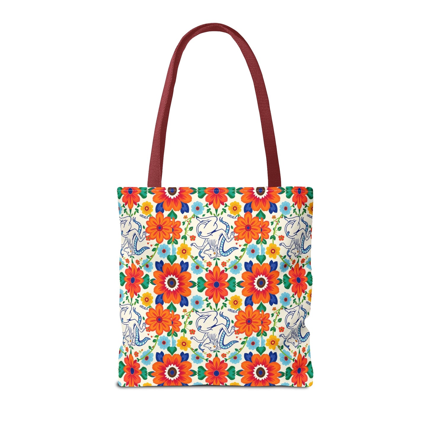 Tote Bag (AOP), Virgo, Zodiac v1, Flower Pattern
