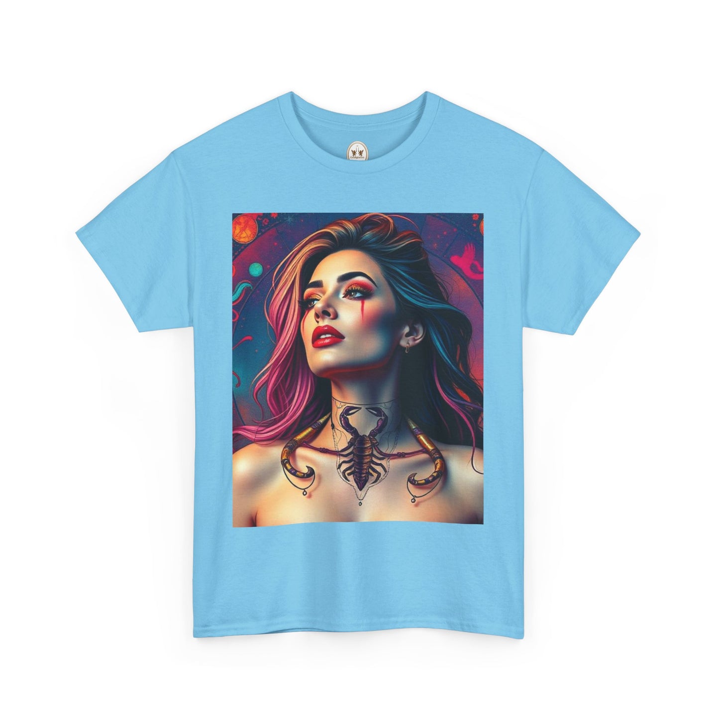 Unisex Heavy Cotton T-Shirt, Scorpio, Zodiac v1, Sexy Art