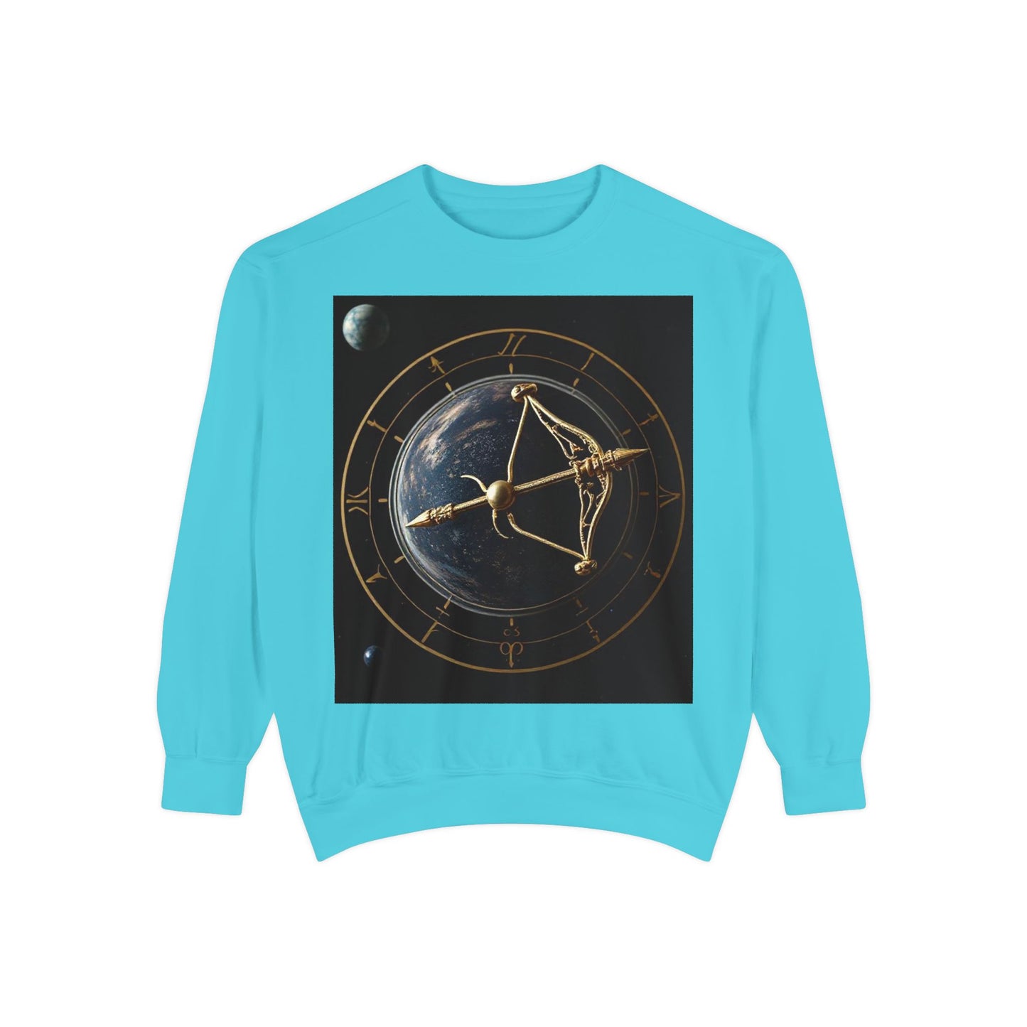 Garment-Dyed Sweatshirt, Unisex, Space Symbol Design v1, Sagittarius