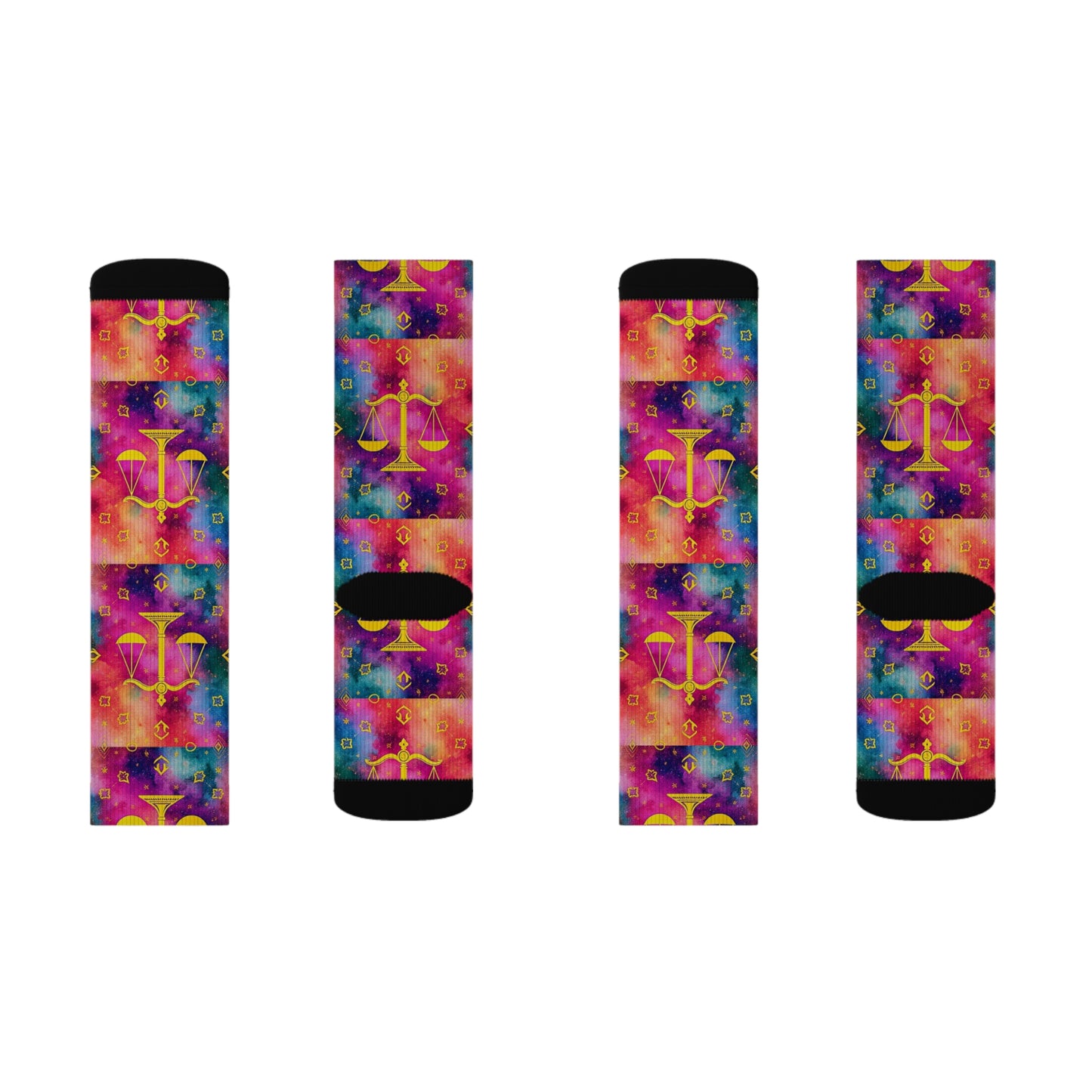Sublimation Socks, Libra, Zodiac v3, Pattern